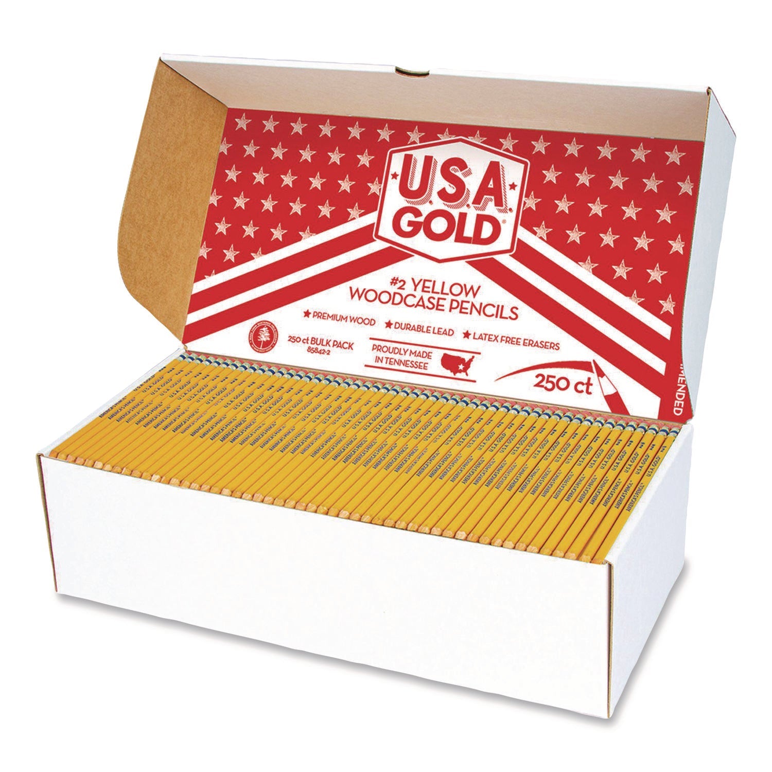 Cra-Z-Art® School Pencils, HB #2, Black Lead, Yellow Barrel, 250/Box