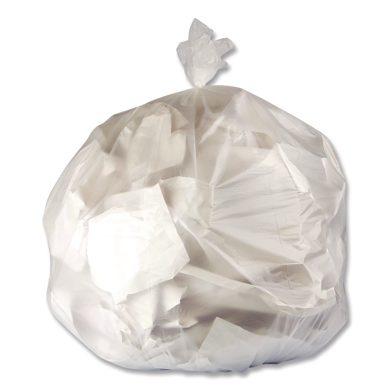 Heritage High-Density Waste Can Liners, 33 gal, 11 mic, 33 x 40, Natural, Roll, 25 Bags/Roll, 20 Rolls/Carton