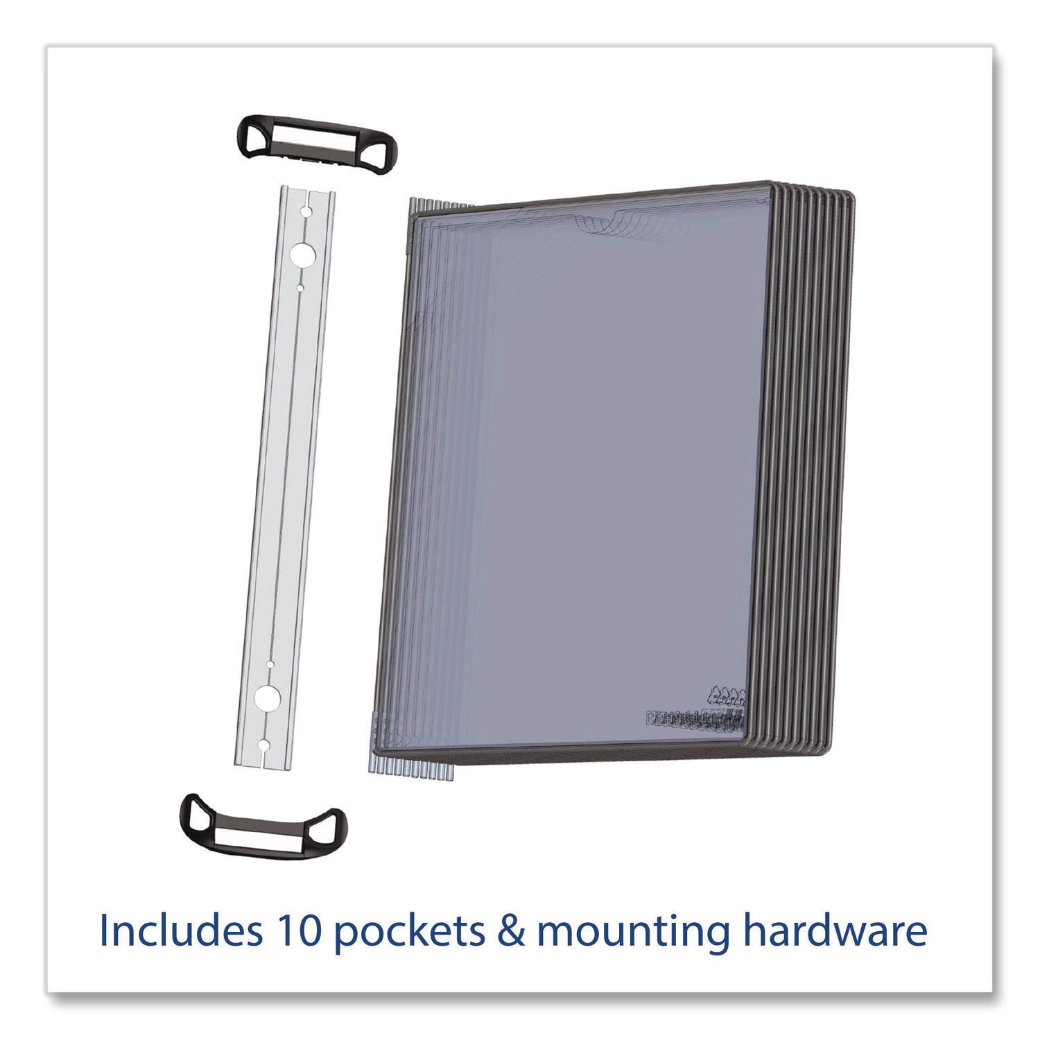 djois® by Tarifold PRO Series Magnetic Wall Reference System, 10 Panels with Black Borders, Black Base - Bloom Skins