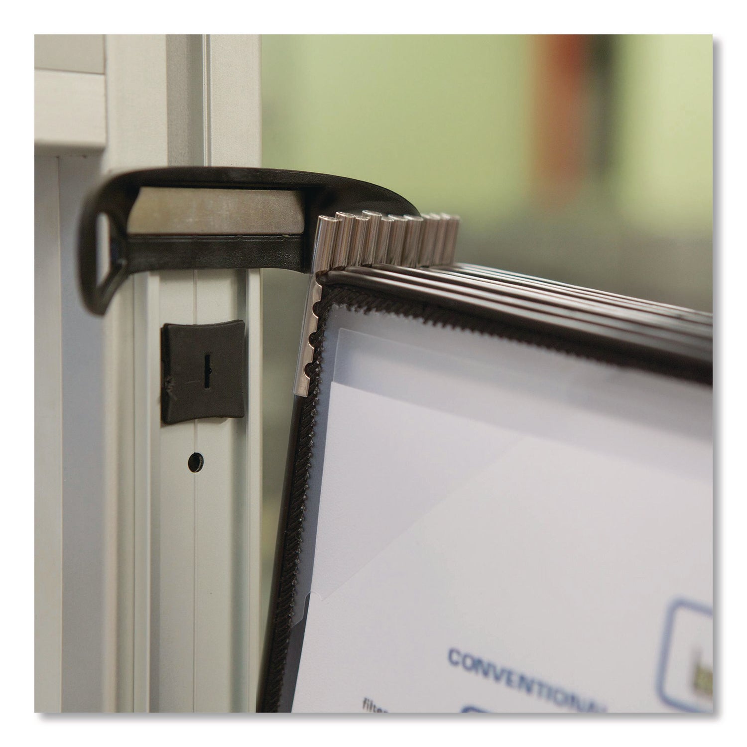 djois® by Tarifold PRO Series Magnetic Wall Reference System, 10 Panels with Black Borders, Black Base - Bloom Skins