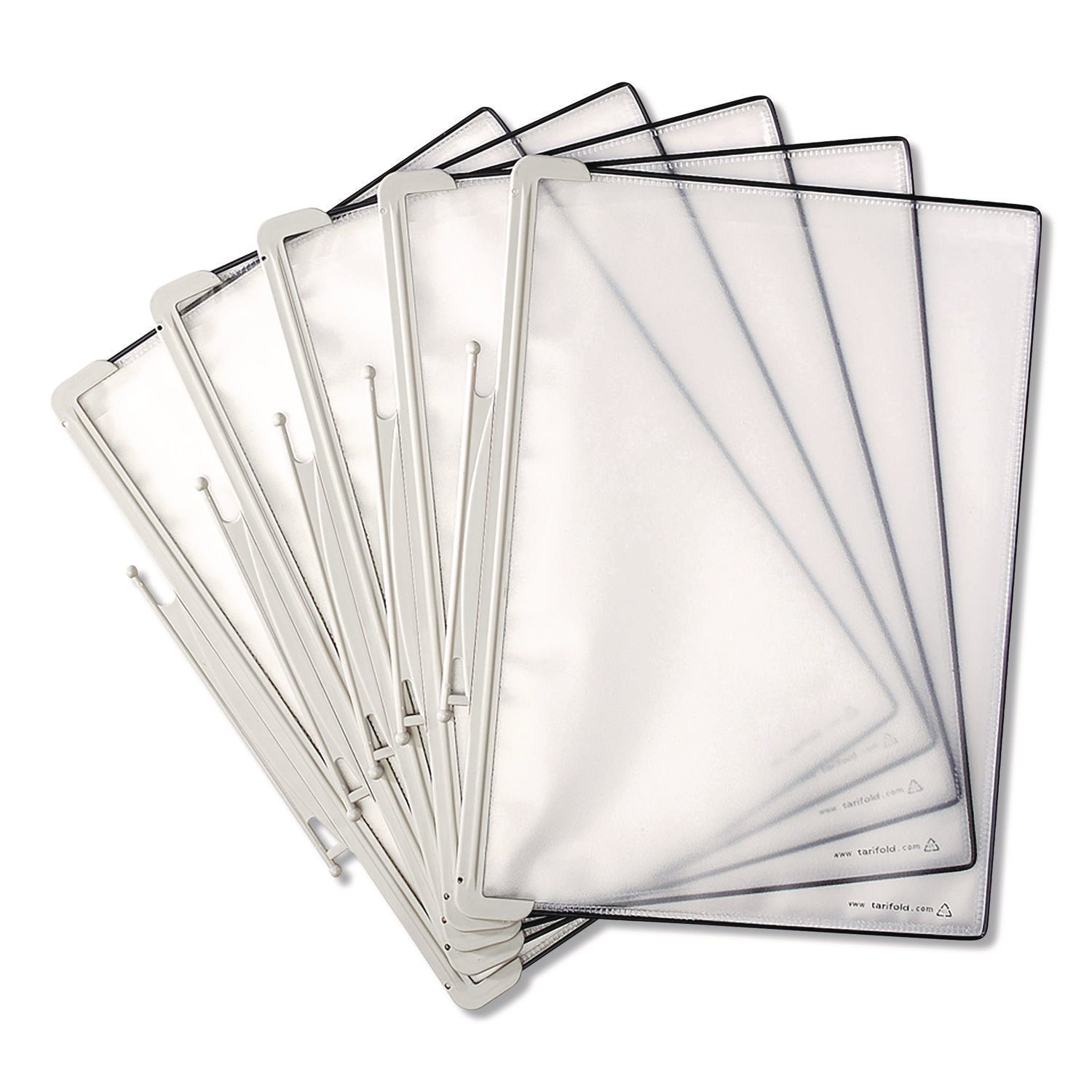 djois® by Tarifold Expansion Set for TD271 Desktop Reference System, 10 Panels with Gray Borders, Gray Base - Bloom Skins