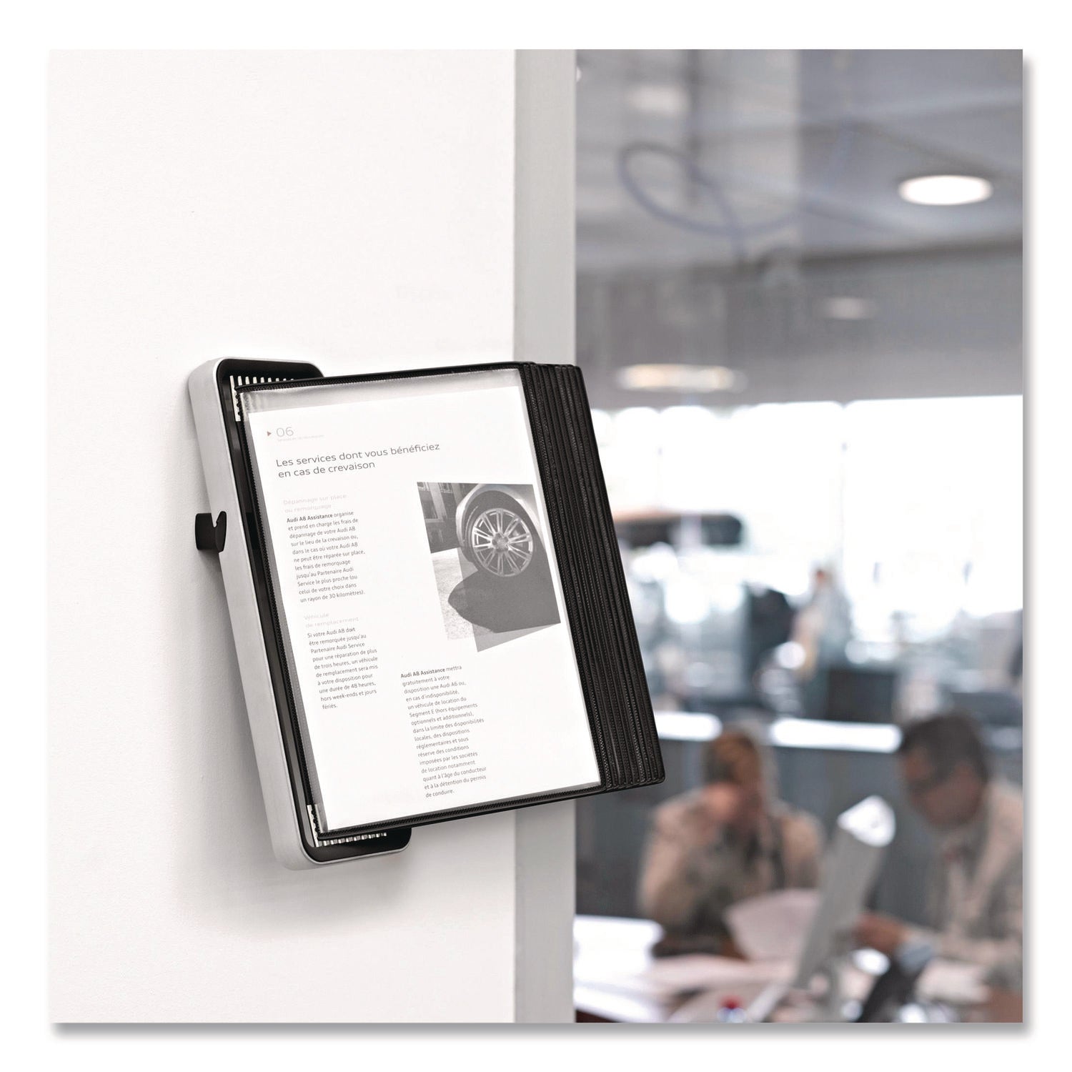 djois® by Tarifold VEO Wall Reference System, 10 Panels with Black Borders, Black Base - Bloom Skins