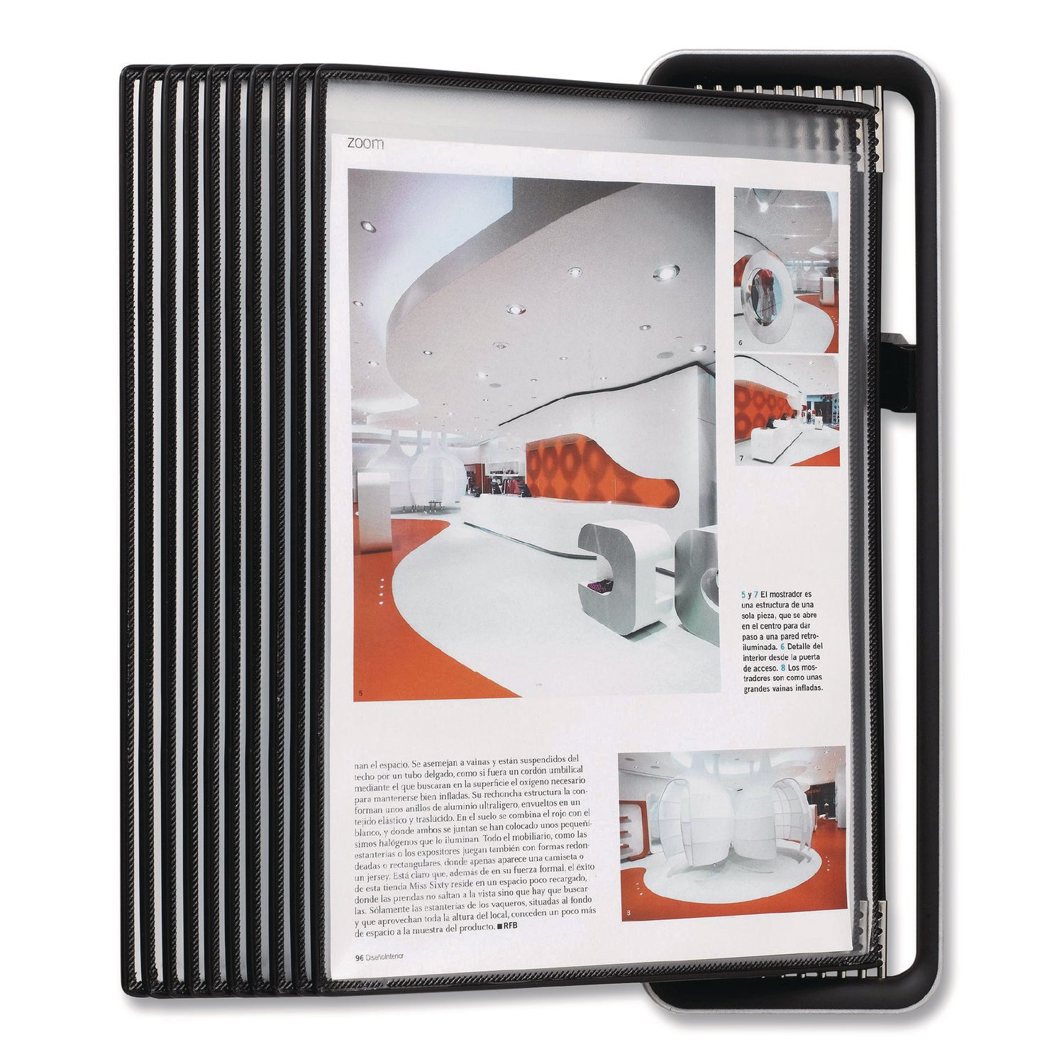 djois® by Tarifold VEO Wall Reference System, 10 Panels with Black Borders, Black Base - Bloom Skins