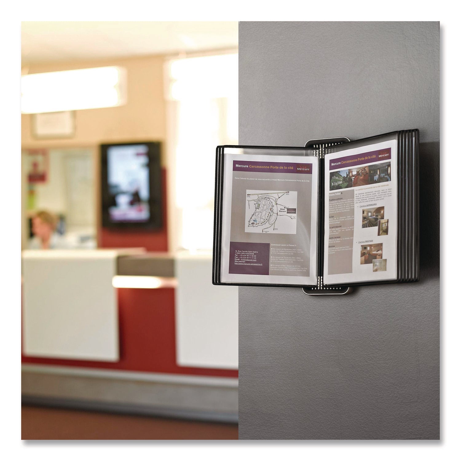 djois® by Tarifold VEO Wall Reference System, 10 Panels with Black Borders, Black Base - Bloom Skins