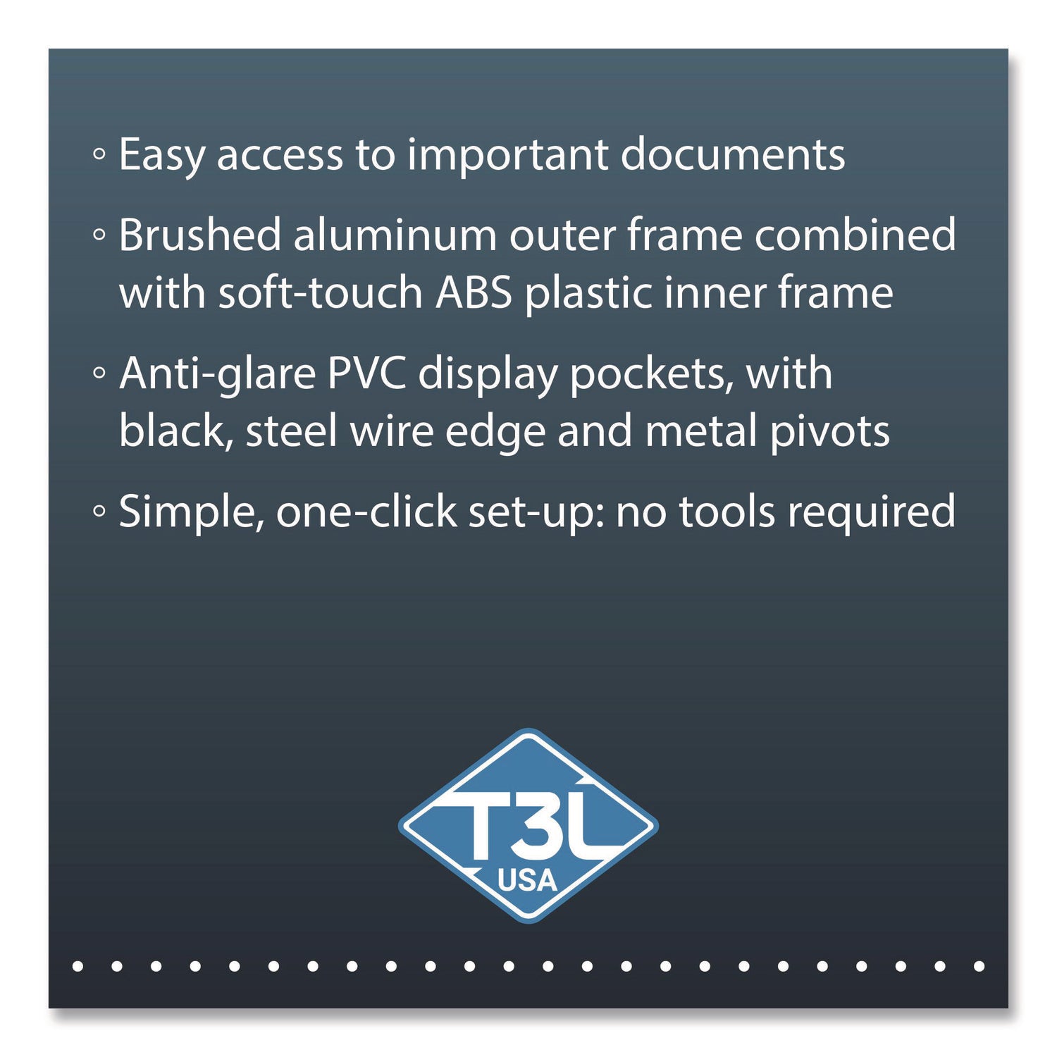 djois® by Tarifold VEO Desktop Reference System, 10 Panels with Black Borders, Black Base - Bloom Skins