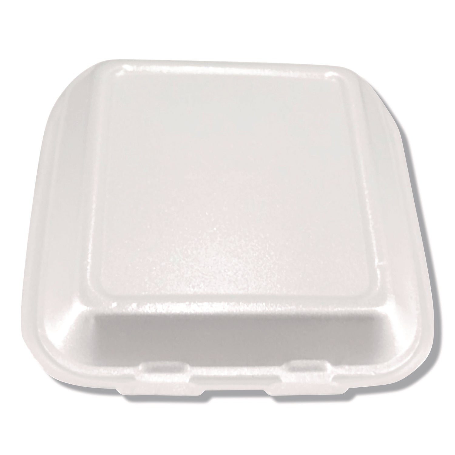 Plastifar Foam Hinged Lid Containers, 3-Compartment, 7.56 x 8.25 x 2.38, White, Foam, 200/Carton - Bloom Skins