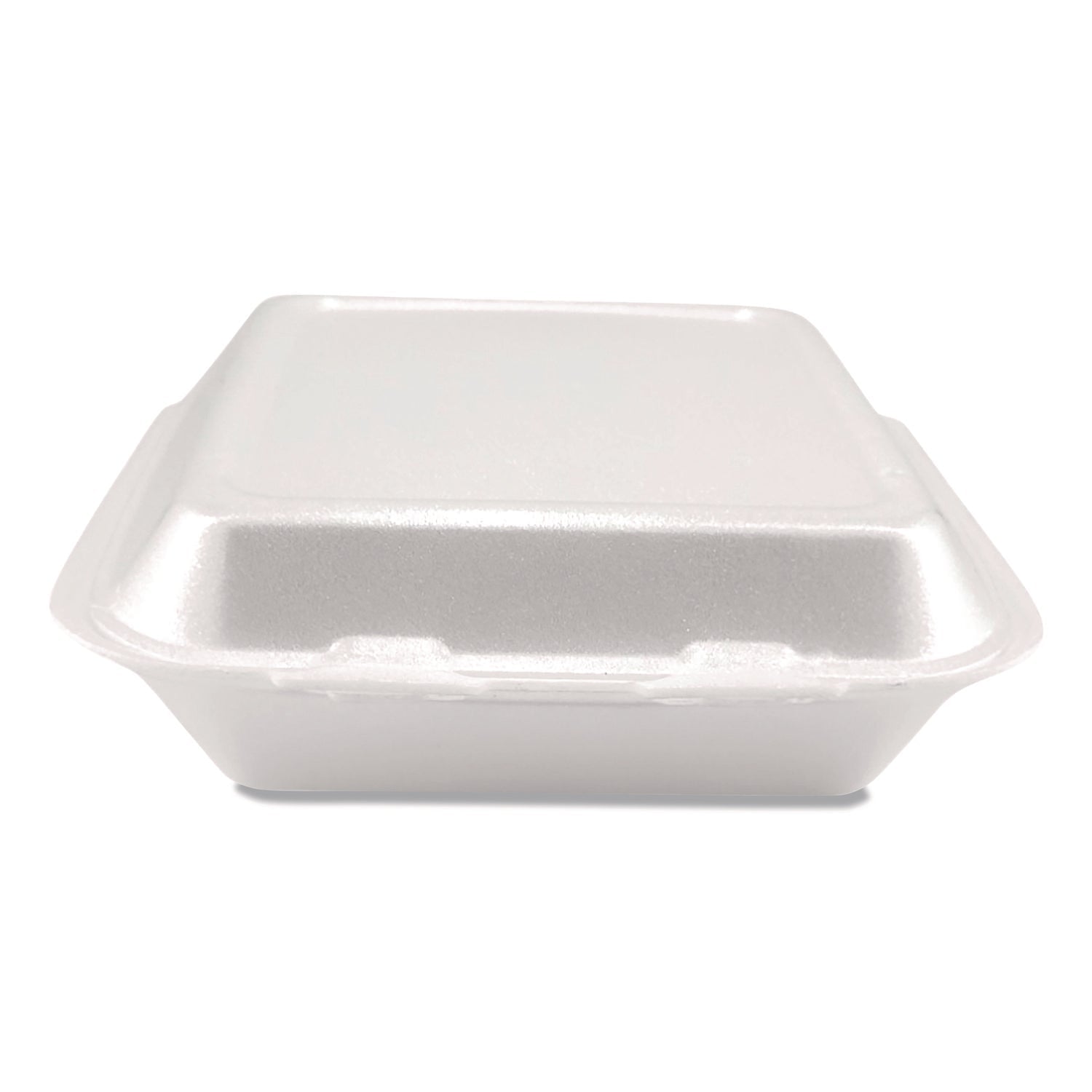 Plastifar Foam Hinged Lid Containers, 3-Compartment, 7.56 x 8.25 x 2.38, White, Foam, 200/Carton - Bloom Skins