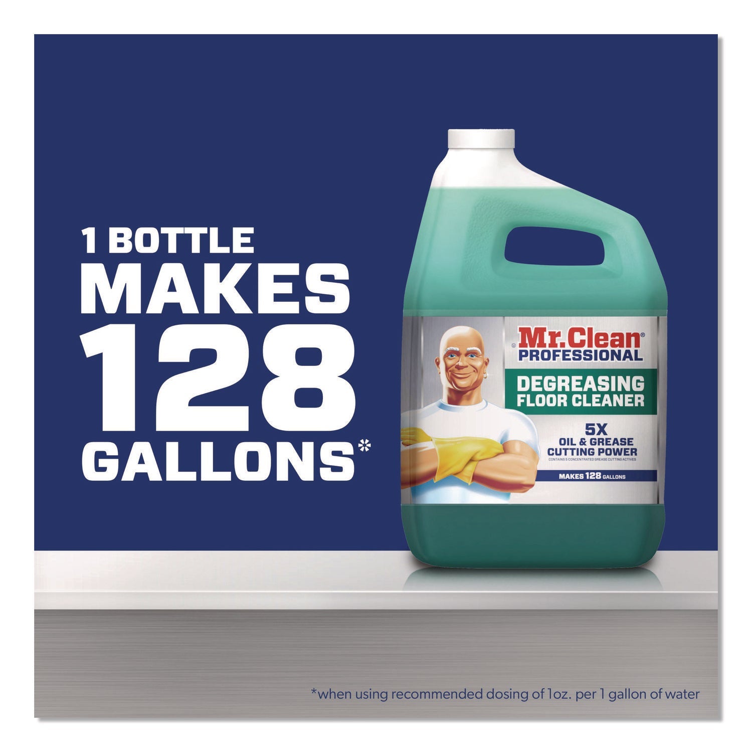Mr. Clean® Professional Degreasing Floor Cleaner, 1 gal Bottle, 3/Carton