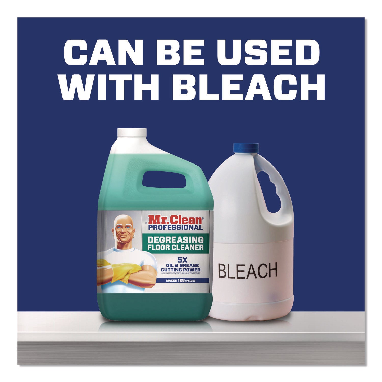 Mr. Clean® Professional Degreasing Floor Cleaner, 1 gal Bottle, 3/Carton