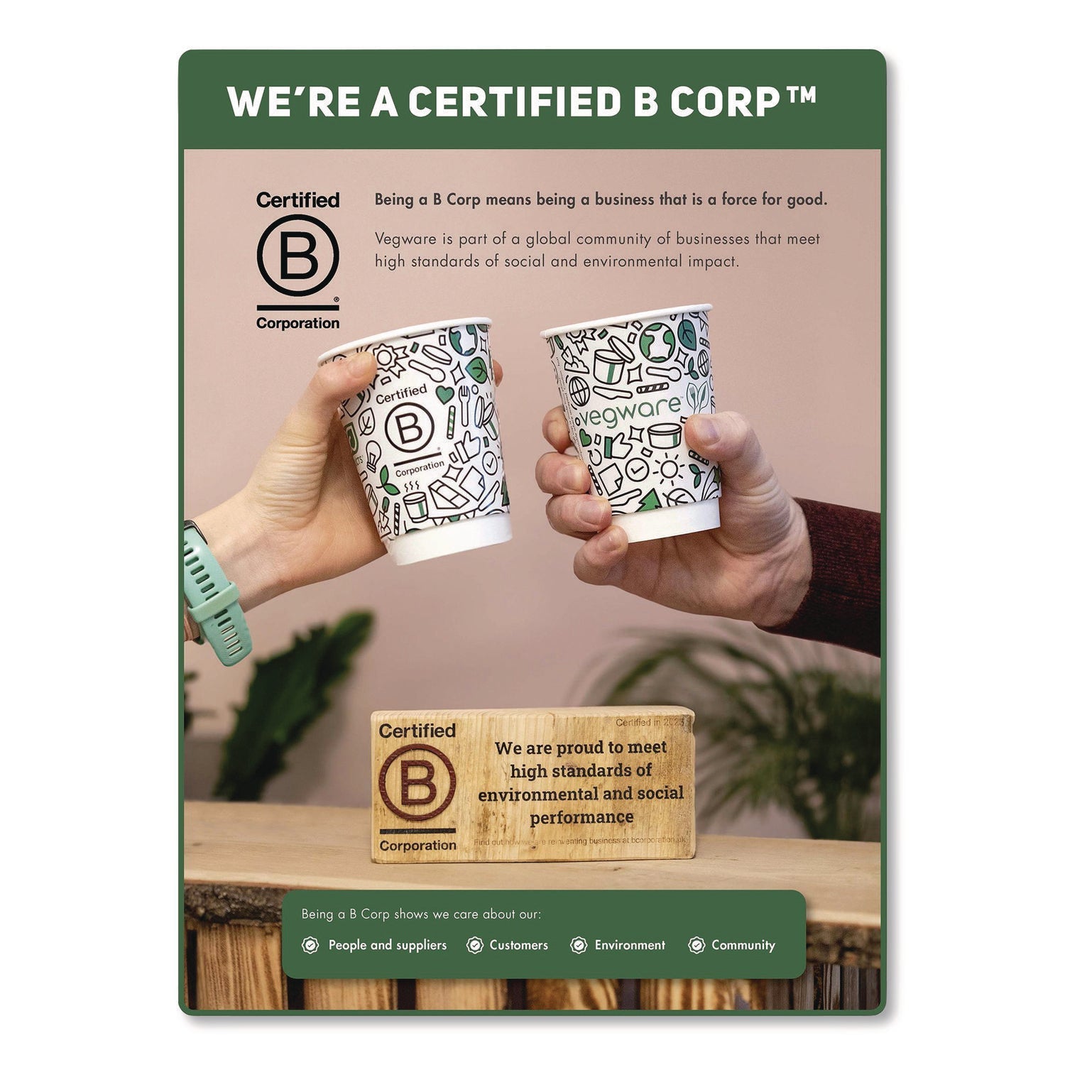 Vegware™ Nourish Molded Fiber Tableware, Compostable, Plate, Sugarcane, 10" dia, White, 500/Carton - Bloom Skins