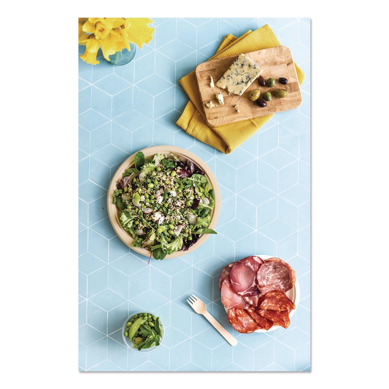 Vegware™ Nourish Molded Fiber Tableware, Compostable, Plate, Sugarcane, 10" dia, White, 500/Carton - Bloom Skins