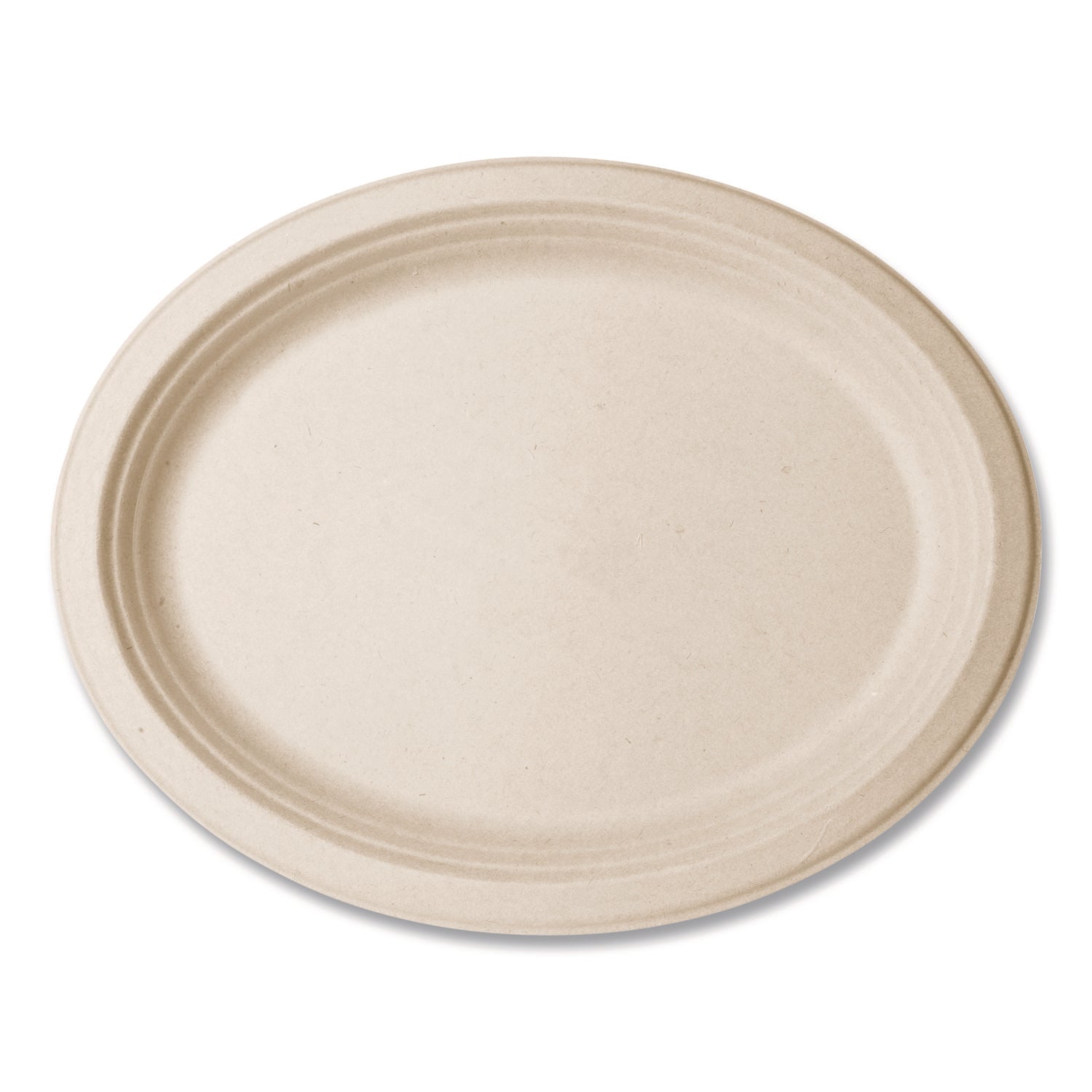 Vegware™ Nourish Molded Fiber Tableware, Compostable, Platter, Sugarcane, 8 x 10, White, 500/Carton