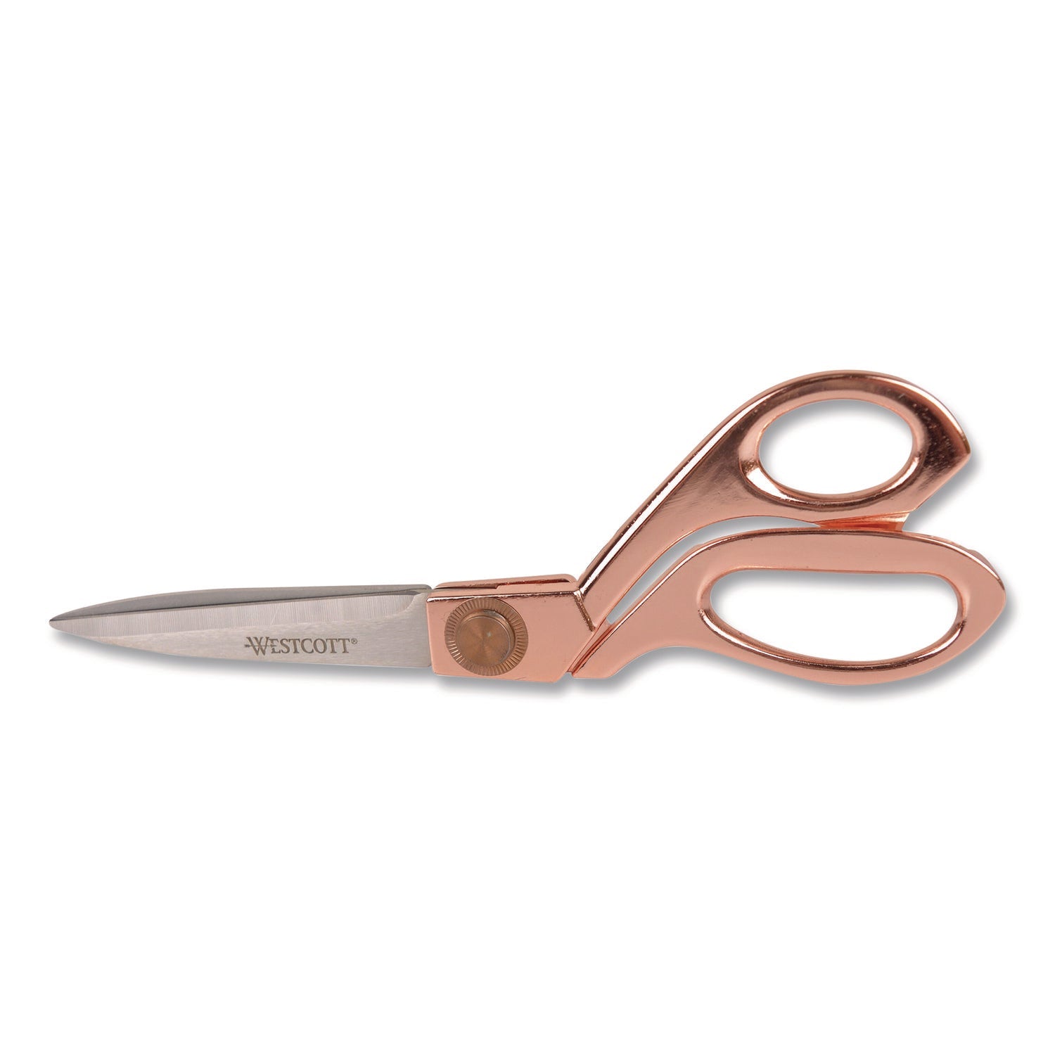 Westcott® Vintage Stainless Steel Scissors, 8" Long, Offset Rose Gold Handle - Bloom Skins