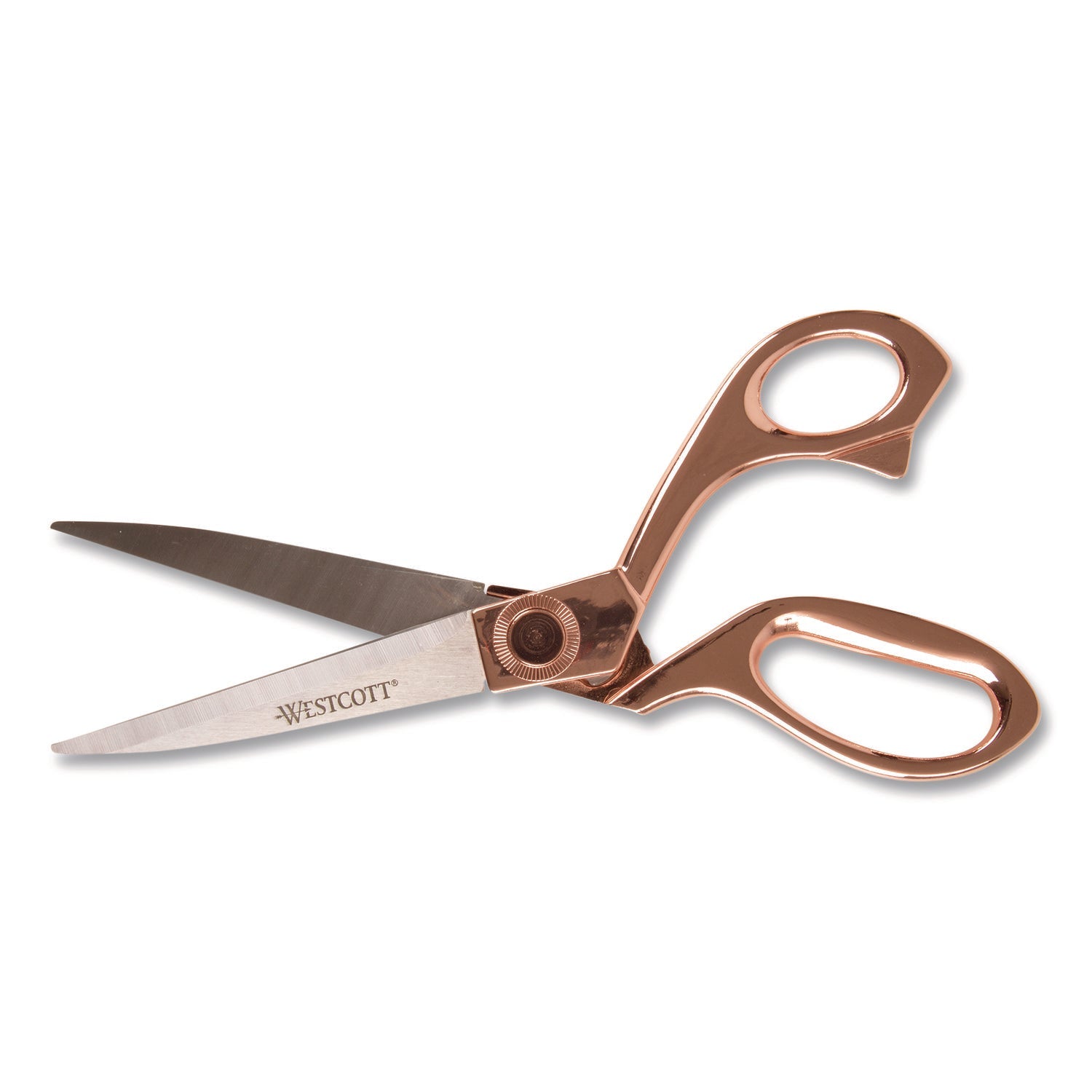 Westcott® Vintage Stainless Steel Scissors, 8" Long, Offset Rose Gold Handle - Bloom Skins
