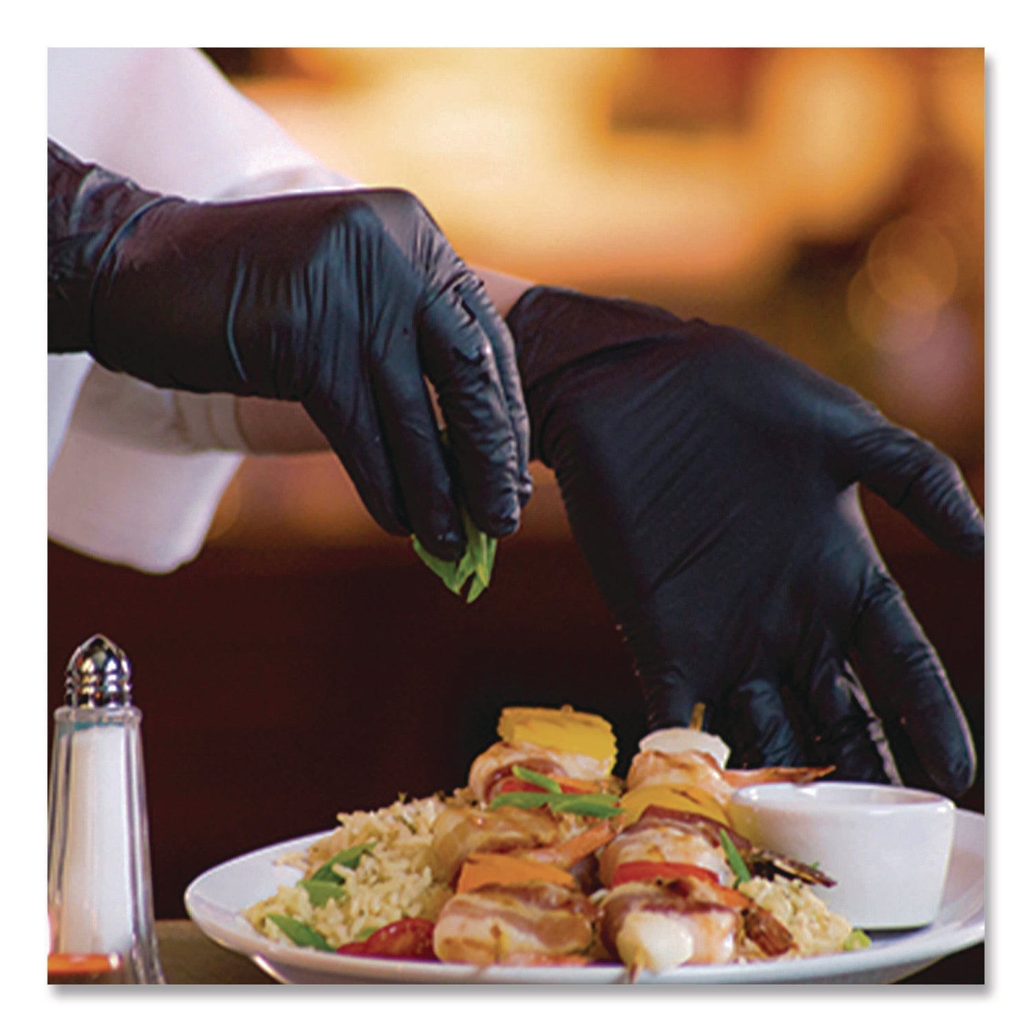 X3® by AMMEX® Industrial Nitrile Gloves, 2X-Large, Black, 100/Box