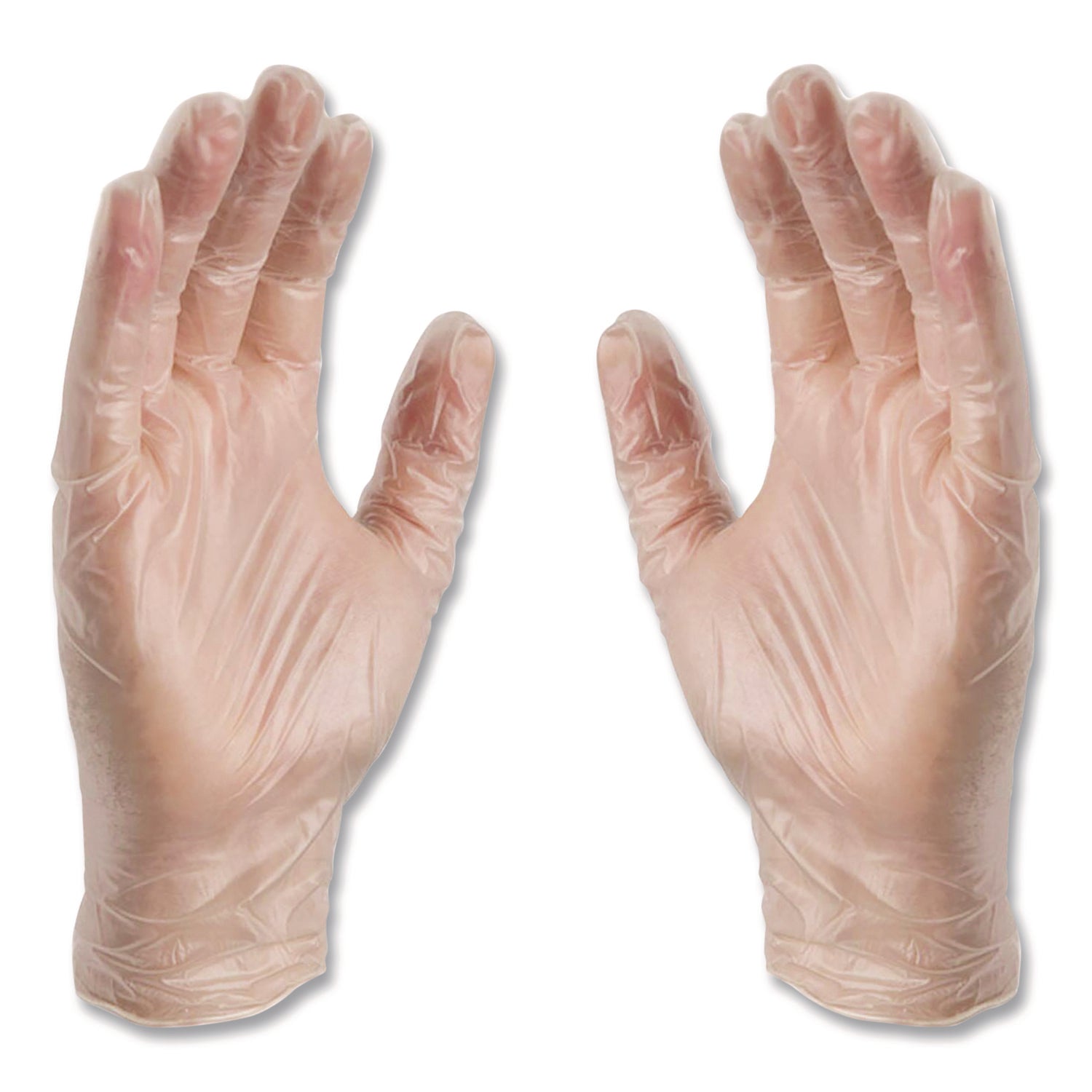 X3® by AMMEX® Industrial Vinyl Gloves, Small, Clear, 100/Box