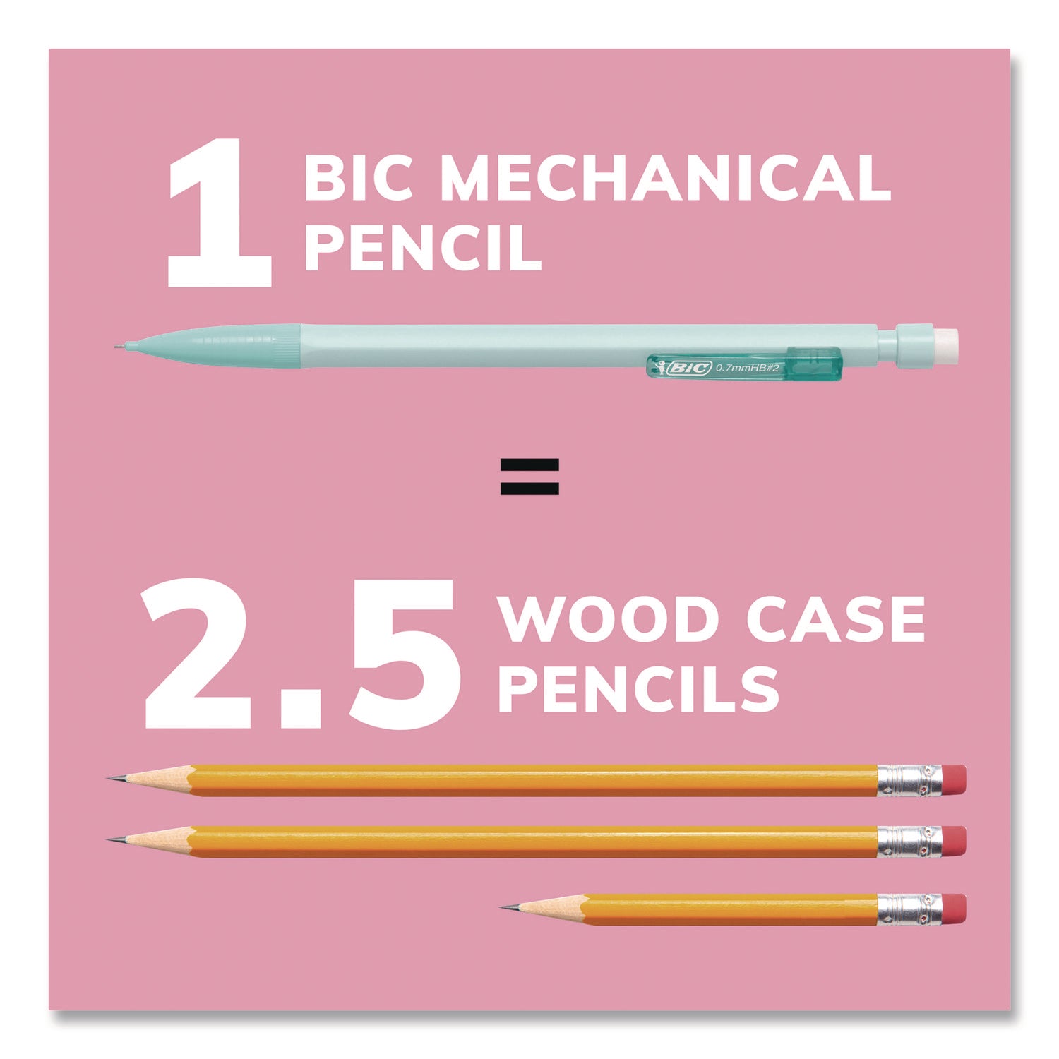 BIC® Xtra Smooth Mechanical Pencil, HB #2 Black Lead, Assorted Pastel Color Barrels, 40/Pack - Bloom Skins