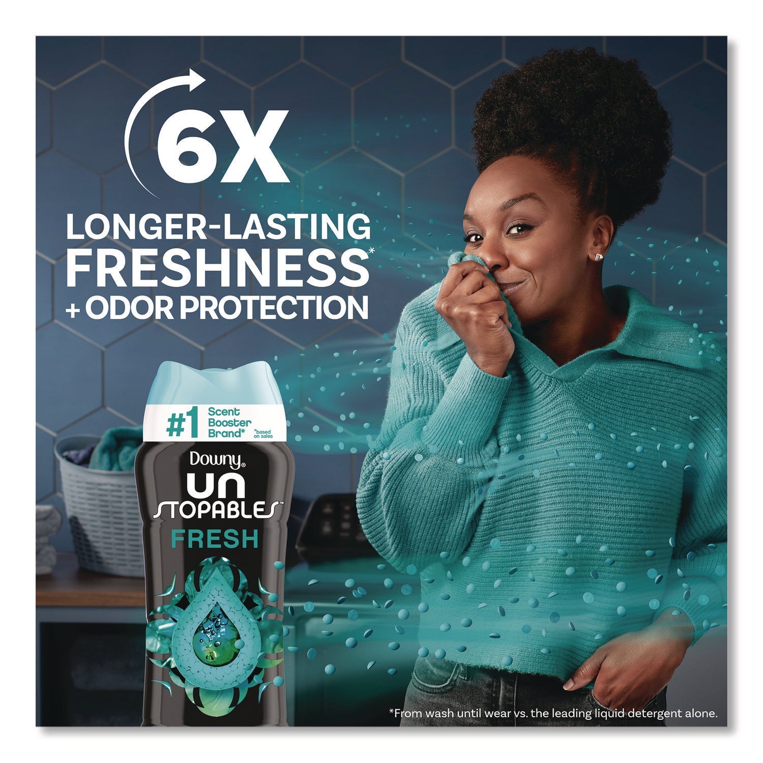 Downy® Unstoppables In-Wash Scent Booster Beads, Fresh Scent, 30.1 oz Canister - Bloom Skins