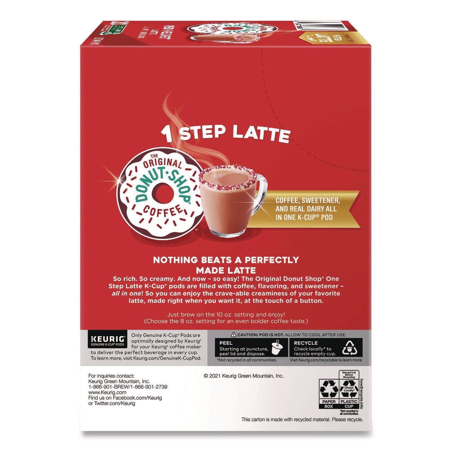 The Original Donut Shop® Red Velvet One-Step Latte K-Cup, 20/Box