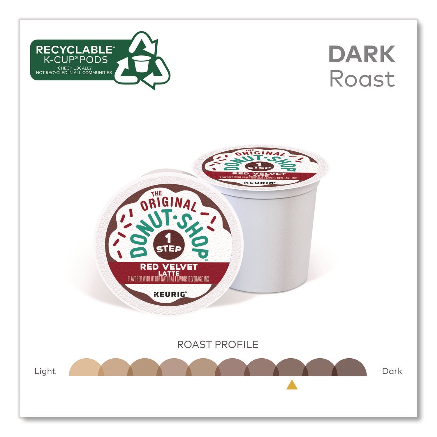 The Original Donut Shop® Red Velvet One-Step Latte K-Cup, 20/Box