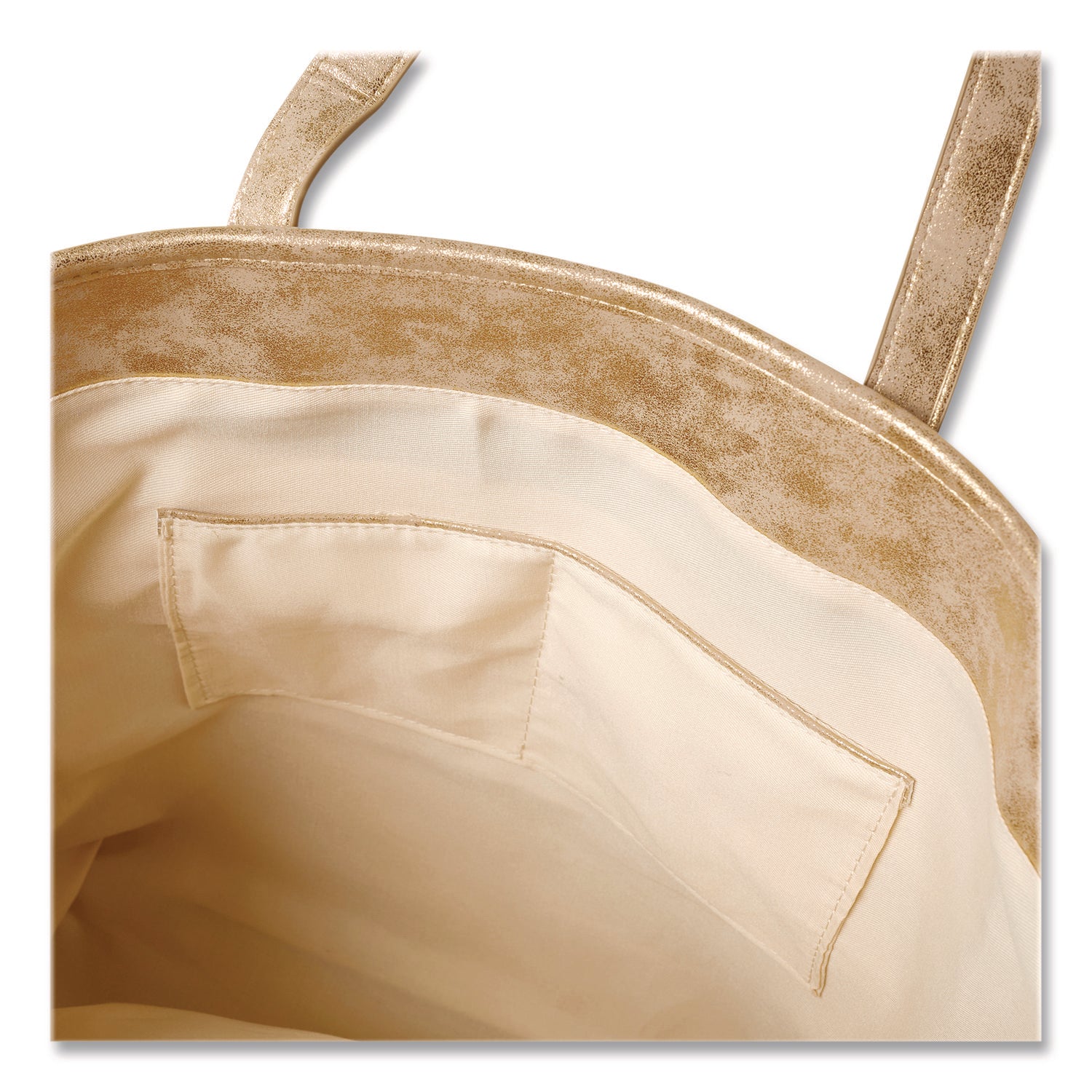 Martha Stewart Deluxe Tote Bag, Large, Accommodates Laptops Up to 13", 14.25" x 4" x 16.25", Beige/Gold - Bloom Skins