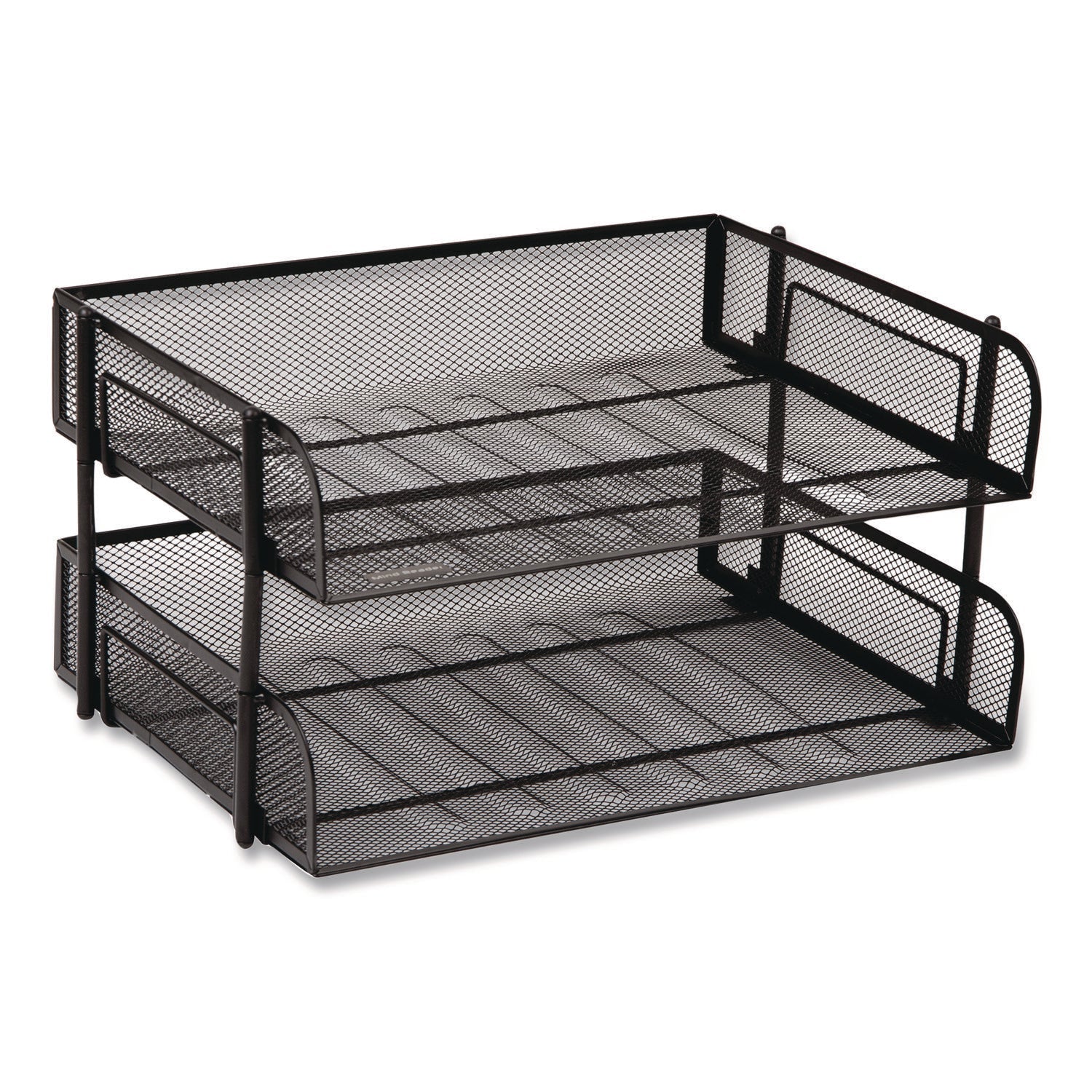Mind Reader Stackable Paper Desk Tray Organizer, Letter Size, 10 x 13.5 x 2.5, Black, 2/Pack