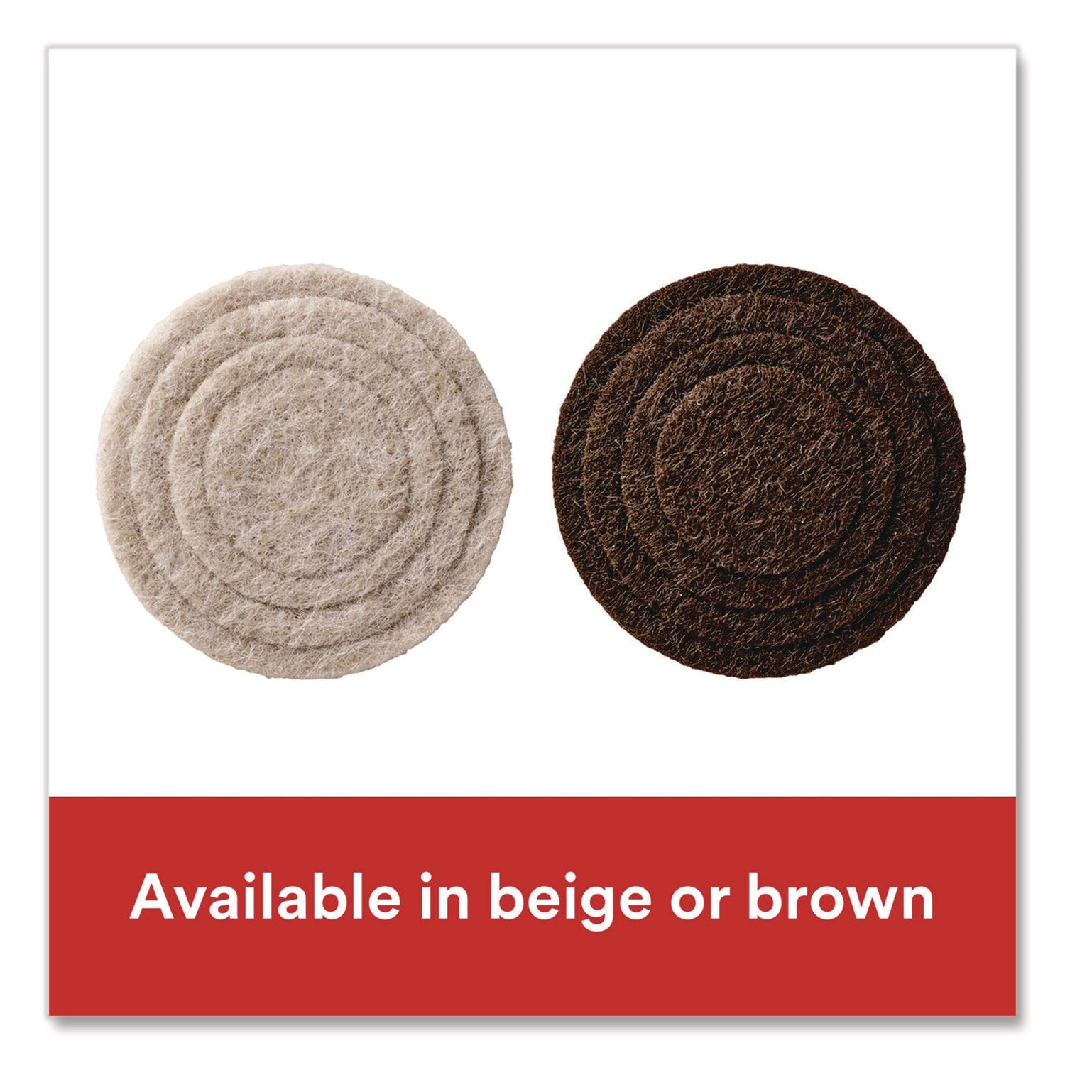 Scotch™ Custom Fit Felt Pads, 1.5" dia, Beige, 30/Pack - Bloom Skins