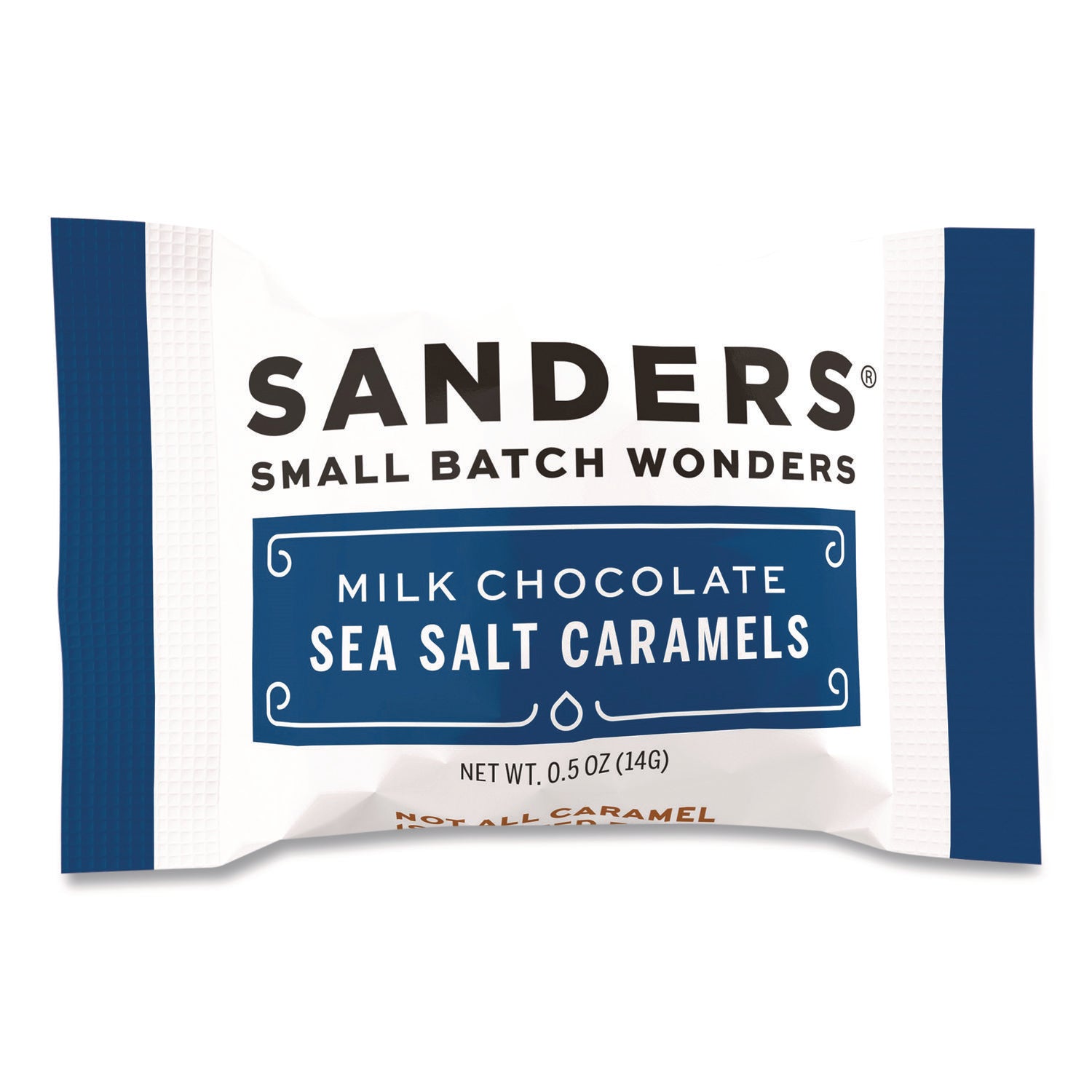 Sanders® Small Batch Wonders Snack-Size Milk Chocolate Sea Salt Caramels, 0.5 oz Individually Wrapped, 48/Box - Bloom Skins