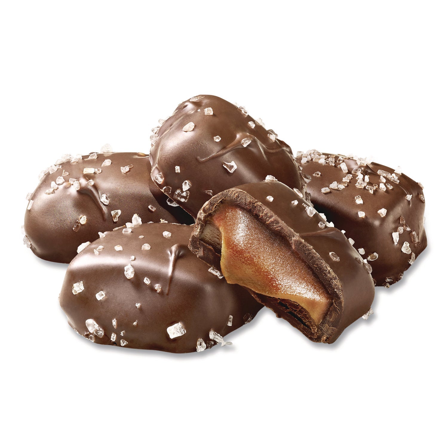 Sanders® Small Batch Wonders Snack-Size Milk Chocolate Sea Salt Caramels, 0.5 oz Individually Wrapped, 48/Box - Bloom Skins