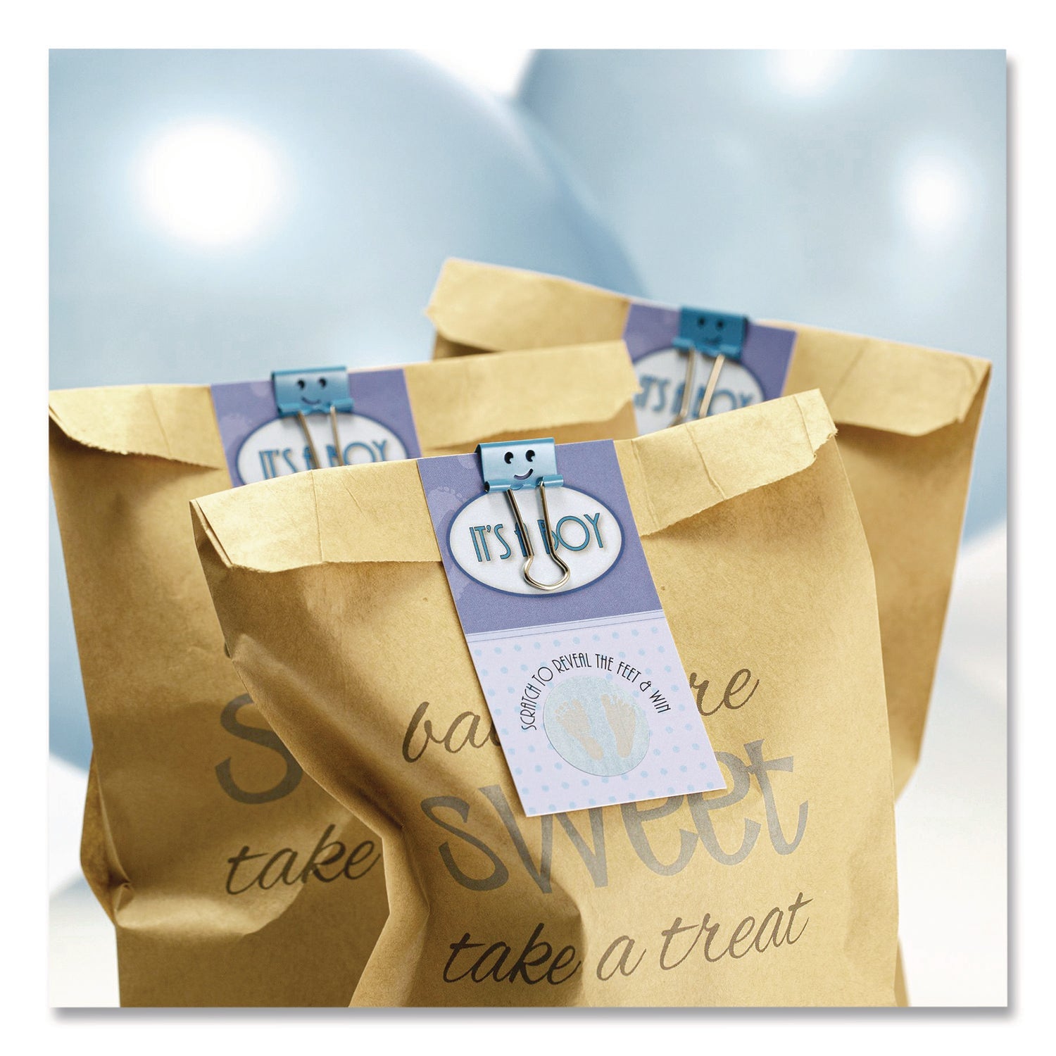 Officemate Smiling Face Binder Clips, Small, Assorted Colors, 42/Pack