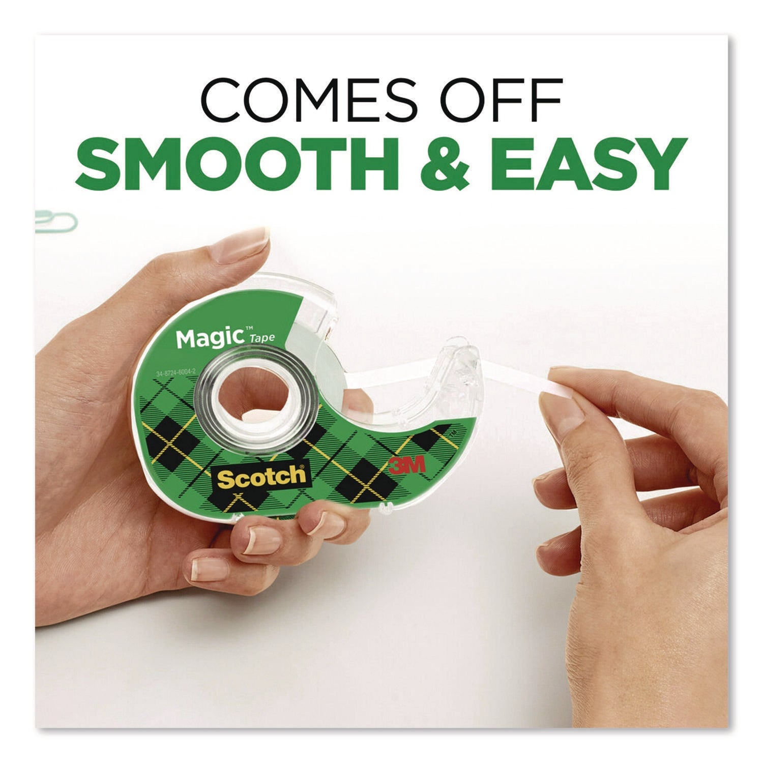 Scotch® Magic Tape in Handheld Dispenser, 1" Core, 0.75" x 24.9 ft., Clear, 2/Pack
