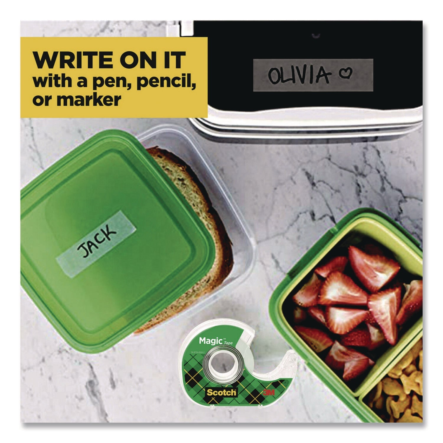 Scotch® Magic Tape in Handheld Dispenser, 1" Core, 0.75" x 24.9 ft., Clear, 2/Pack