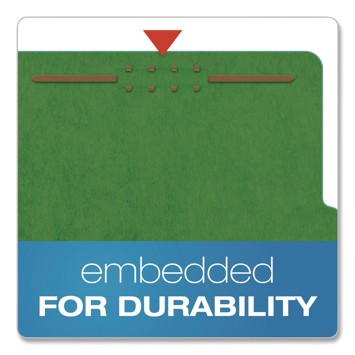 Pendaflex® Colored Pressboard Top Tab Classification Folders, 2.5" Expansion, 2 Dividers, 6 Fasteners, Letter Size, Dark Green, 10/Box - Bloom Skins