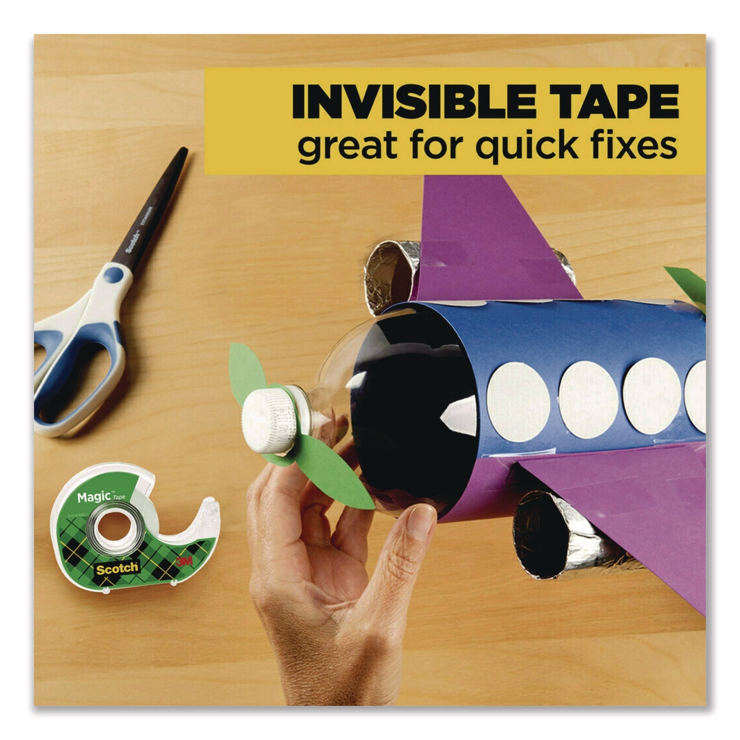 Scotch® Magic Tape in Handheld Dispenser, 1" Core, 0.75" x 24.9 ft., Clear, 2/Pack