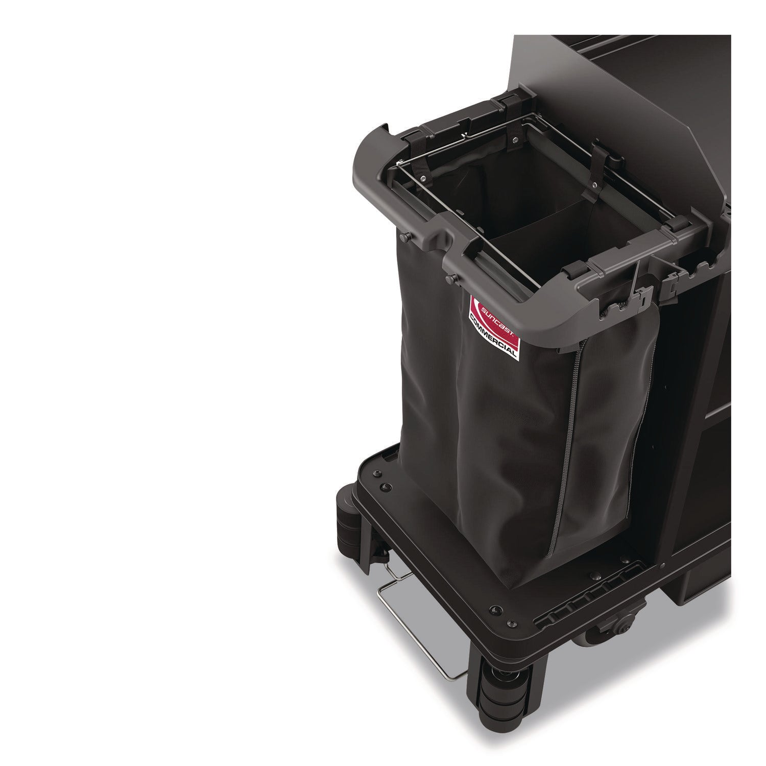 Suncast Commercial® Divided Bag for Suncast Commercial Full-Size and Compact-Size Housekeeping Carts, 25.4 gal, 15.6" x 12.52" x 29.95", Black - Bloom Skins
