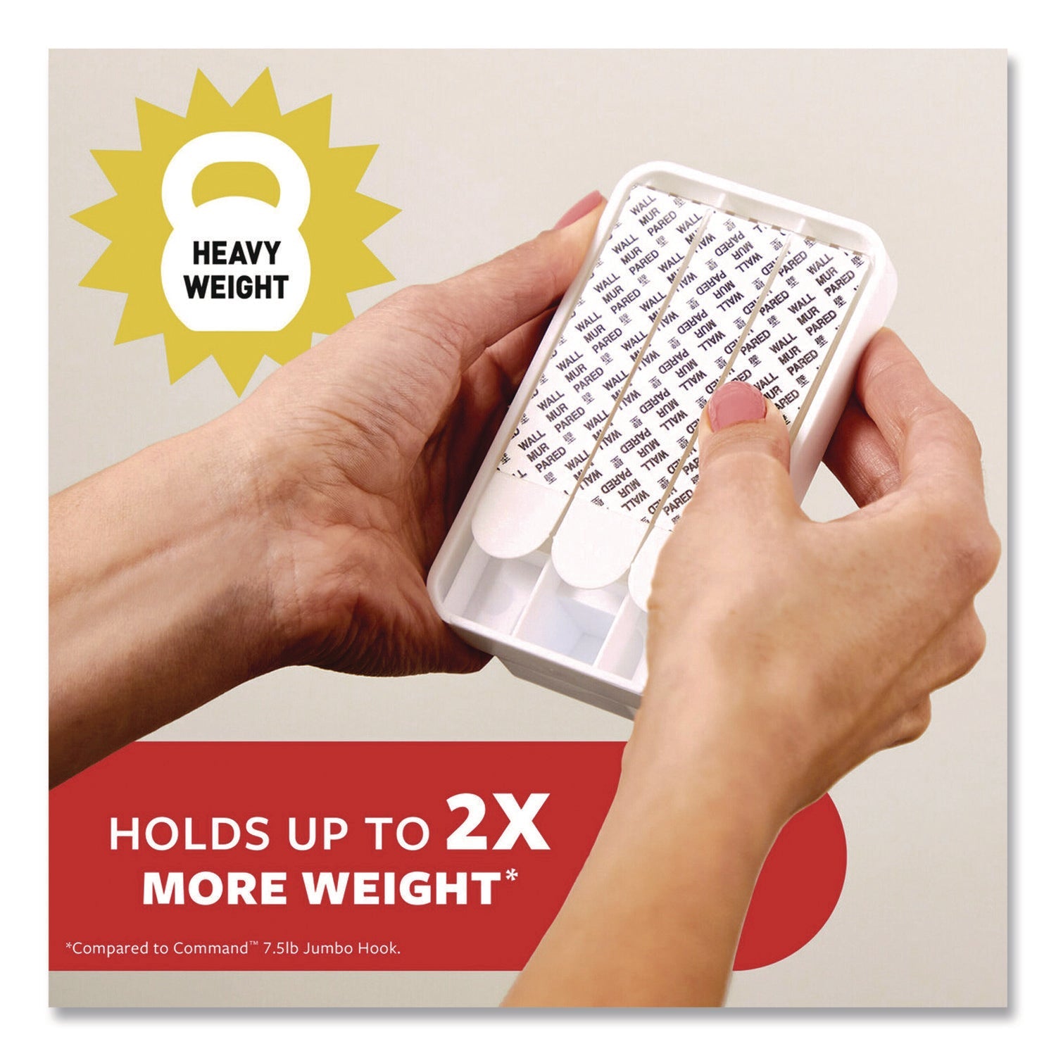 Command™ X-Large Utility Hooks, Plastic, White, 15 lb Capacity, 1 Hook and 4 Strips - Bloom Skins