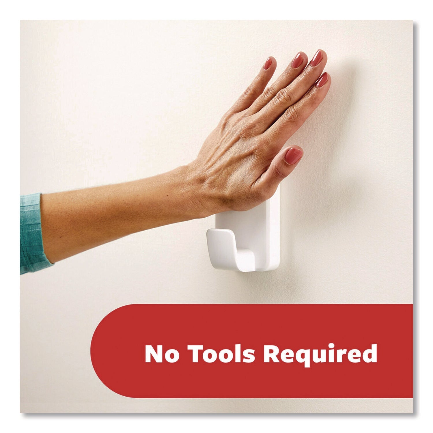 Command™ X-Large Utility Hooks, Plastic, White, 15 lb Capacity, 1 Hook and 4 Strips - Bloom Skins