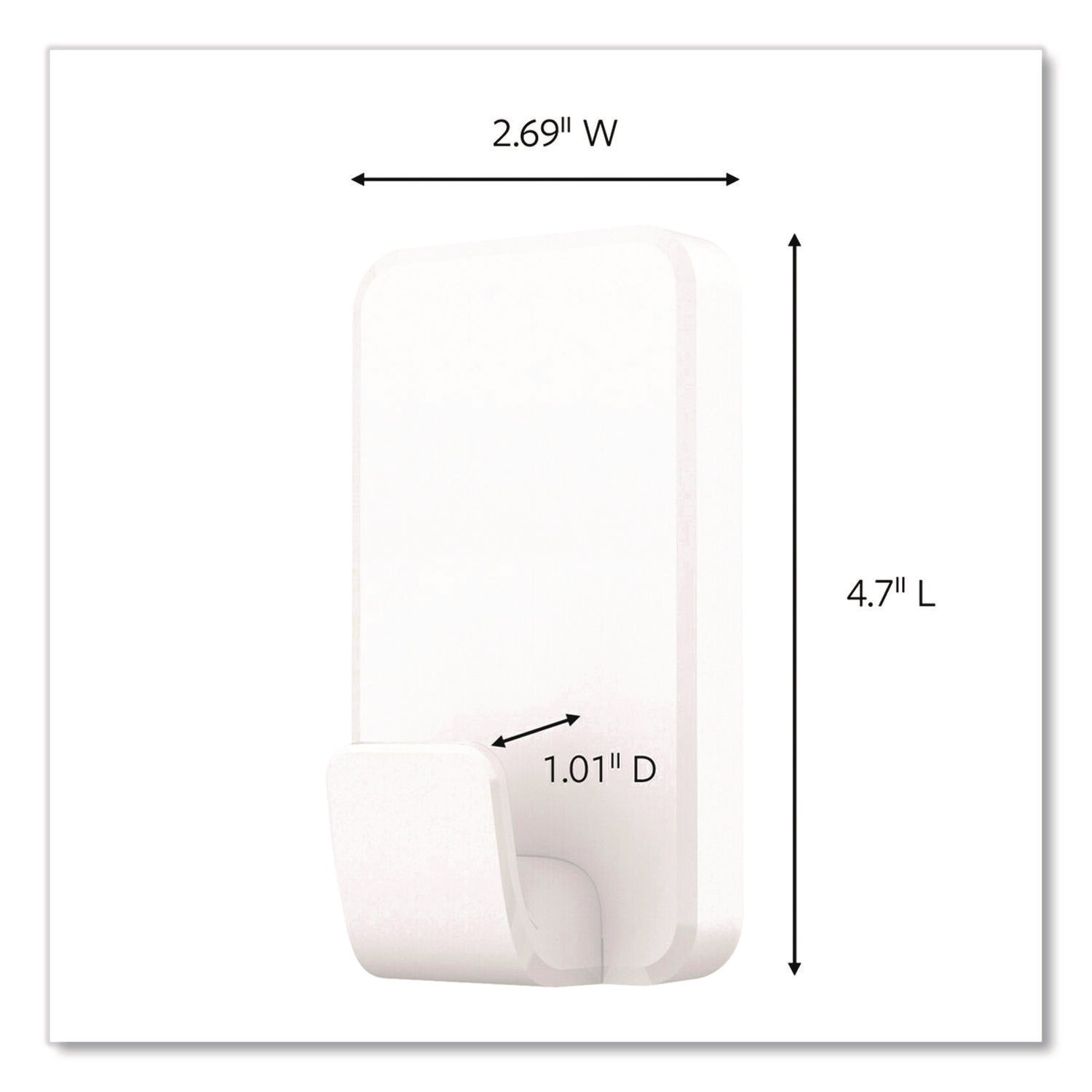Command™ X-Large Utility Hooks, Plastic, White, 15 lb Capacity, 1 Hook and 4 Strips - Bloom Skins