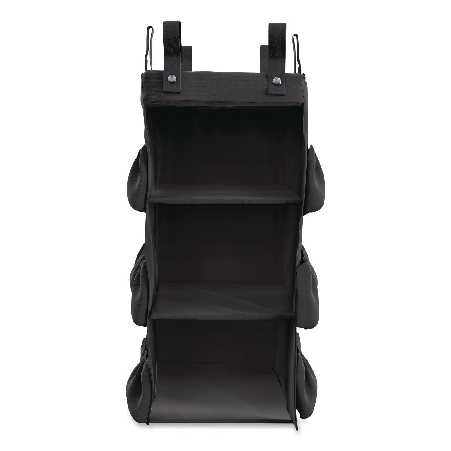 Suncast Commercial® 3-Sided Hanging Bag with Shelves for Suncast Commercial HKC1000/HKC2000 Housekeeping Carts, 25.4 gal, 15.7 x 12.4 x 30, Black - Bloom Skins