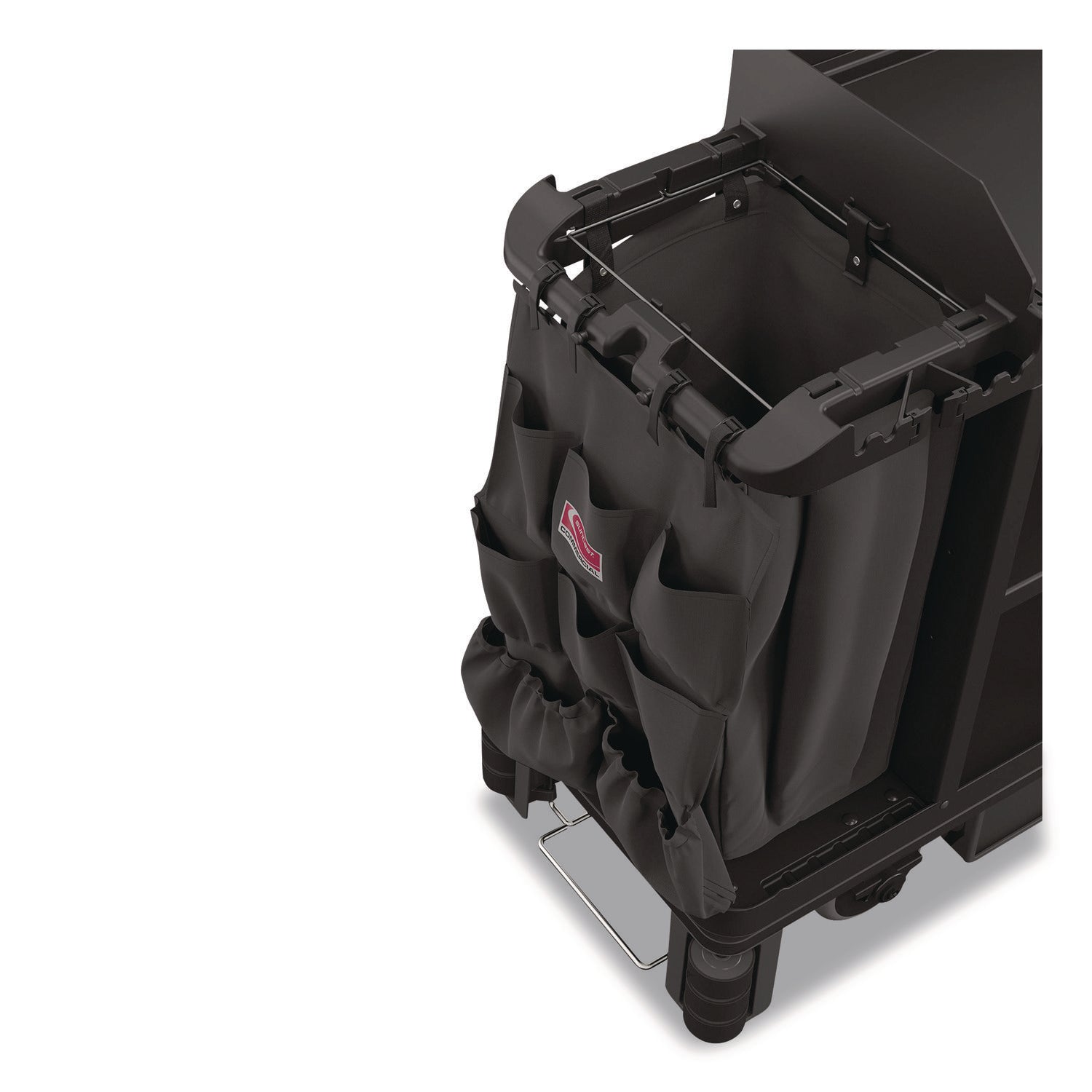Suncast Commercial® 8-Pocket Organizer for Suncast Commercial Full-Size and Compact Housekeeping Carts, 19.5" x 1.67" x 26.83", Black - Bloom Skins