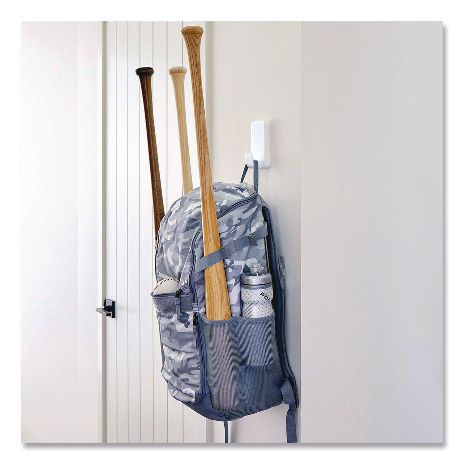 Command™ X-Large Utility Hooks, Plastic, White, 15 lb Capacity, 1 Hook and 4 Strips - Bloom Skins