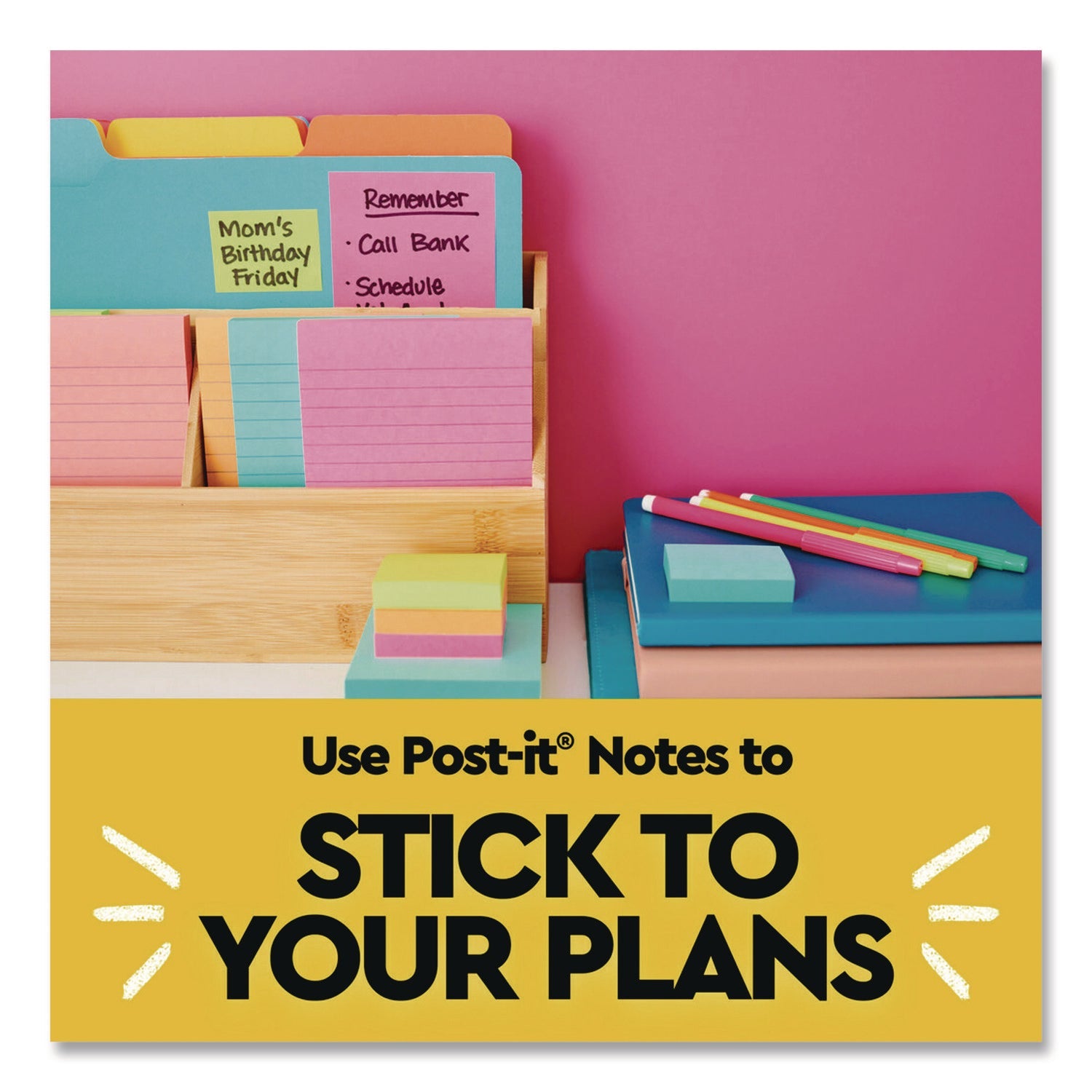 Post-it® Notes Original Pads in Poptimistic Collection Colors, 1.38" x 1.88", 100 Sheets/Pad, 18 Pads/Pack - Bloom Skins