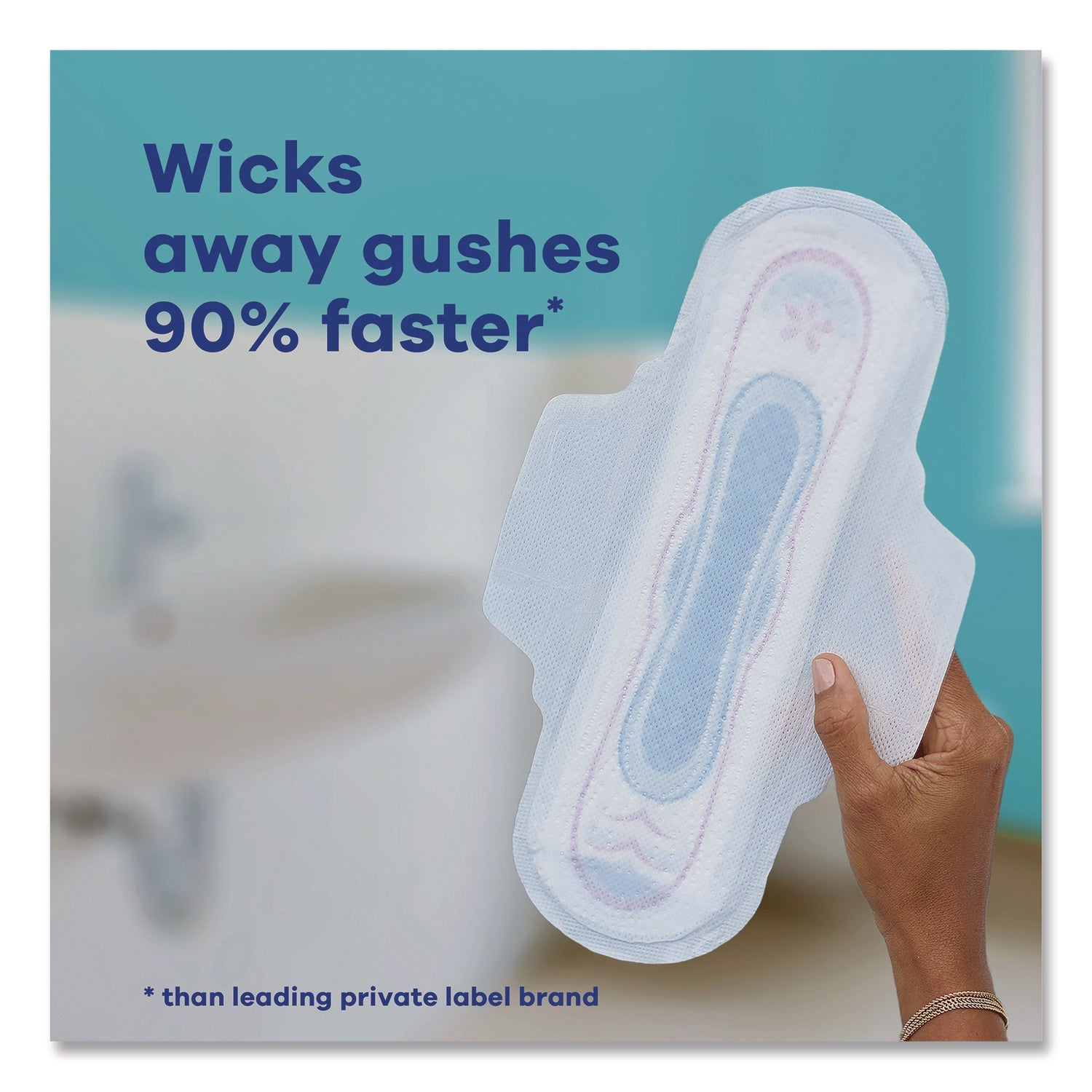Always® Ultra Thin Pads with Wings, Size 1, Regular Absorbency, 22 Pads/Pack, 12 Packs/Carton - Bloom Skins