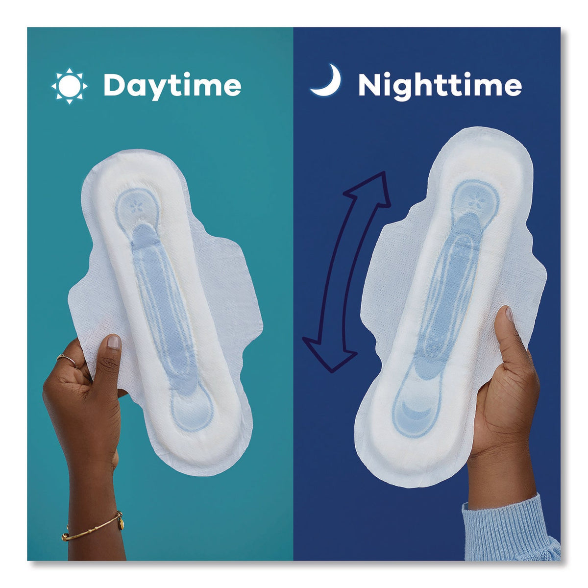 Always® Maxi Long Super Daytime Pad with Wings, Size 2, Super Absorbency, 18/Pack, 8 Packs/Carton - Bloom Skins