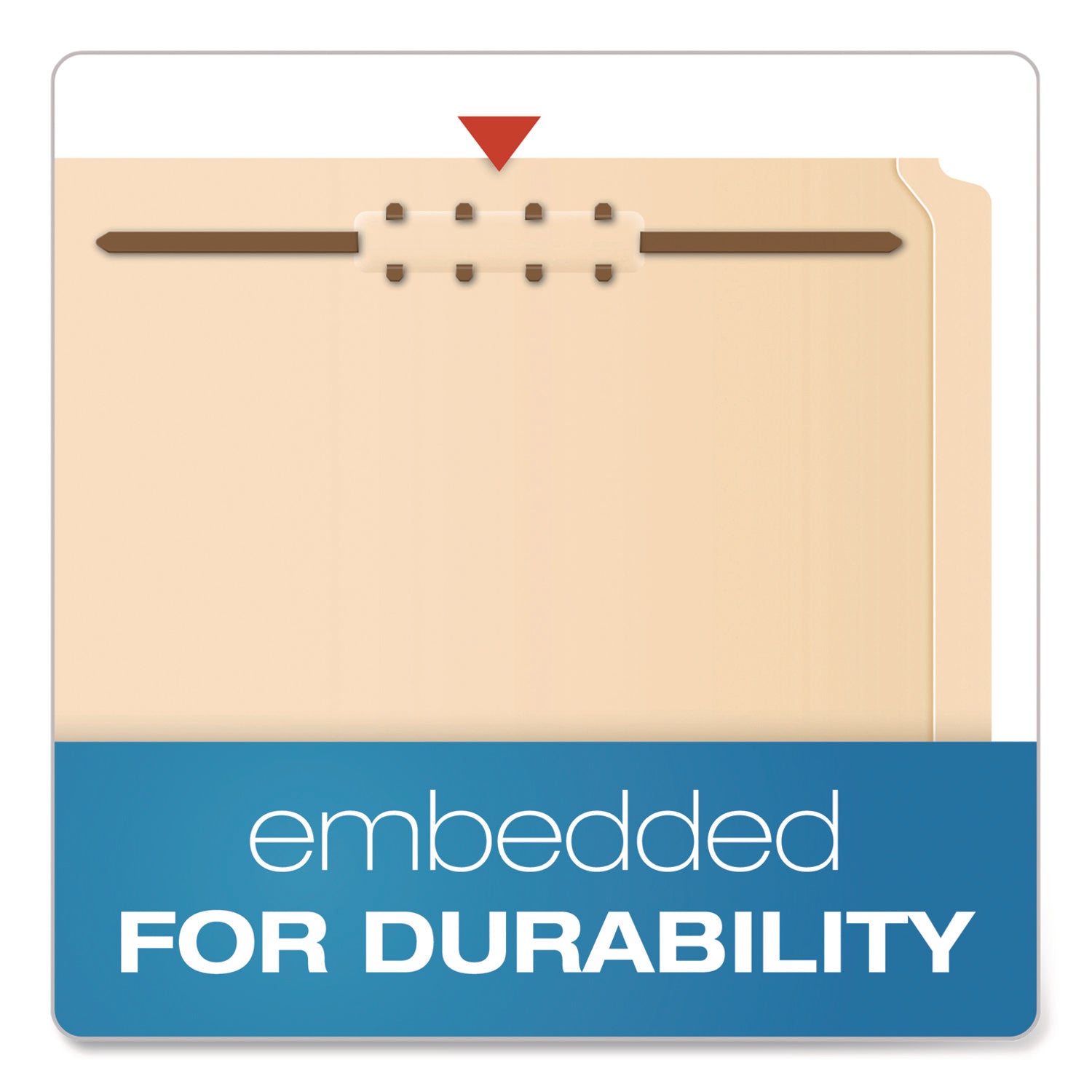 Pendaflex® Manila Fastener Folders, 1.5" Expansion, 2 Fasteners, Legal Size, Manila Exterior, 50/Box - Bloom Skins