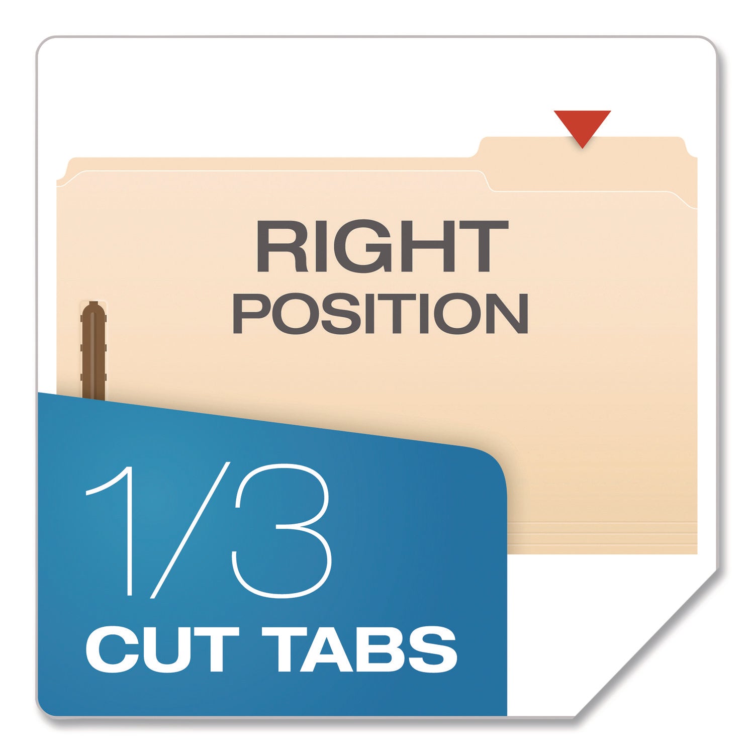 Pendaflex® Manila Fastener Folders, 1.5" Expansion, 2 Fasteners, Legal Size, Manila Exterior, 50/Box - Bloom Skins