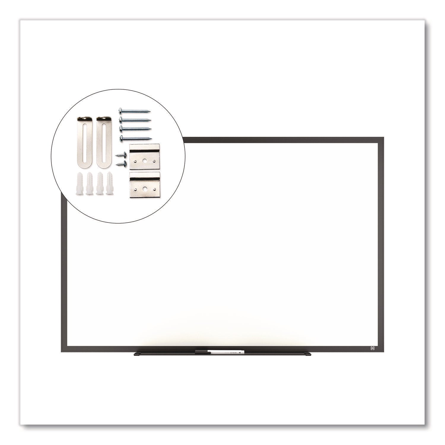 TRU RED™ Melamine Dry Erase Board, 3 ft x 2 ft, White Surface, Black Aluminum Frame - Bloom Skins