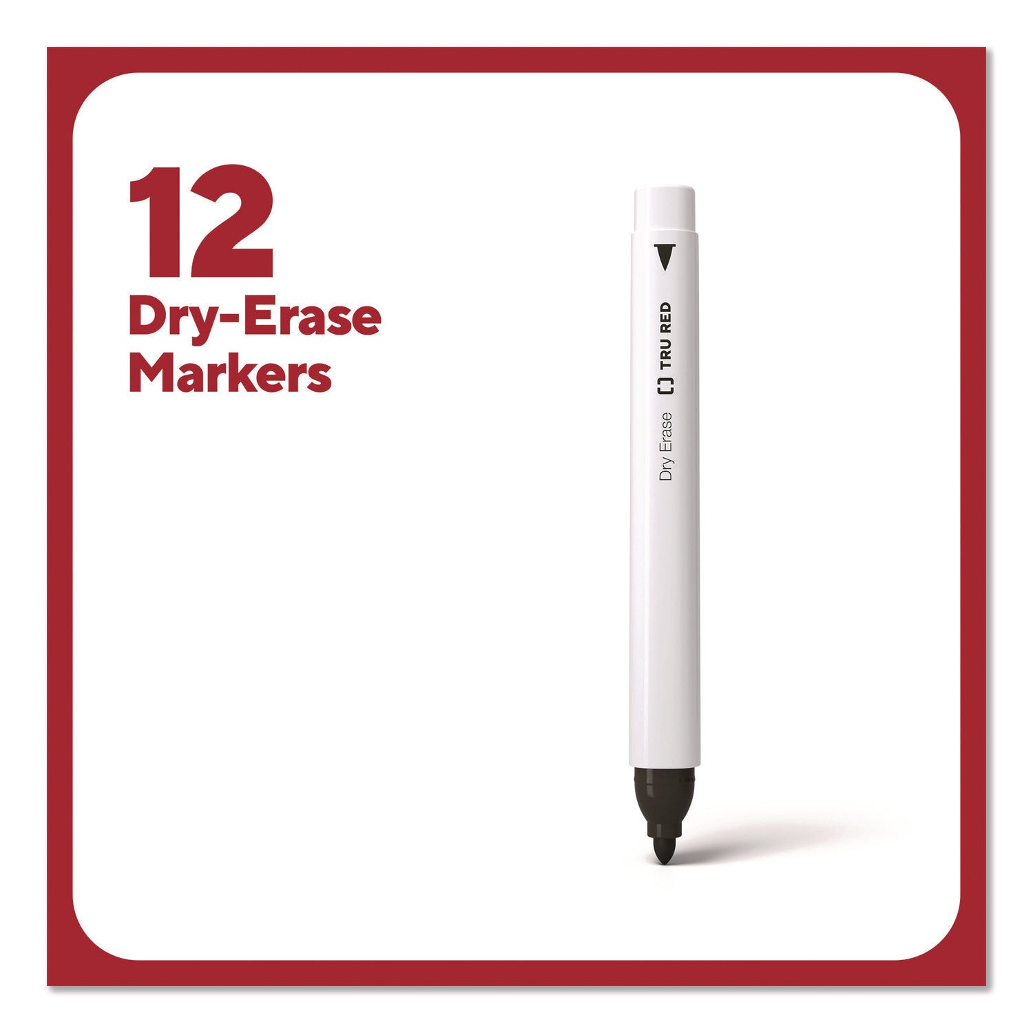 TRU RED™ Pen Dry Erase Markers, Bullet Fine Tip, Assorted Colors, 12/Pack - Bloom Skins
