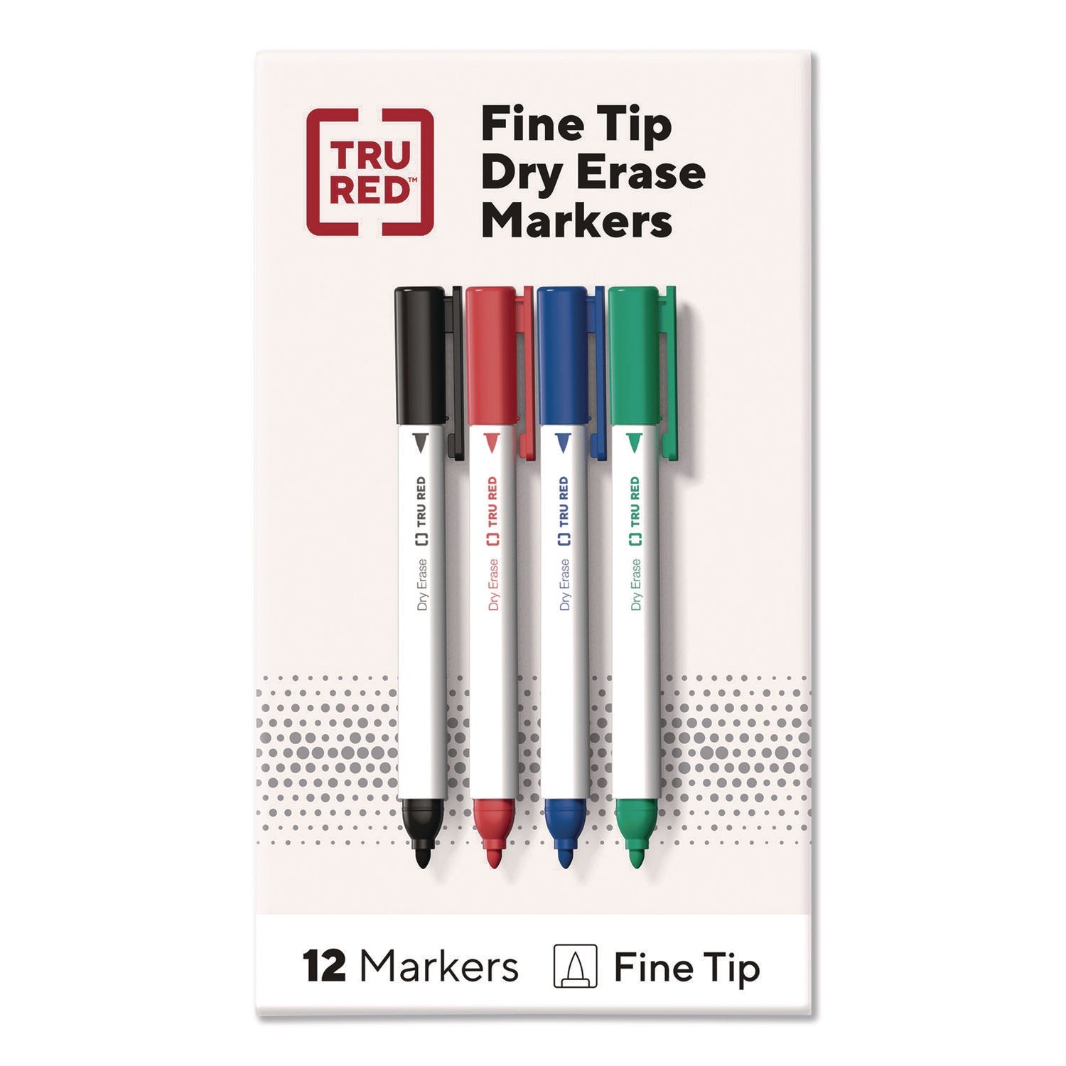TRU RED™ Pen Dry Erase Markers, Bullet Fine Tip, Assorted Colors, 12/Pack - Bloom Skins