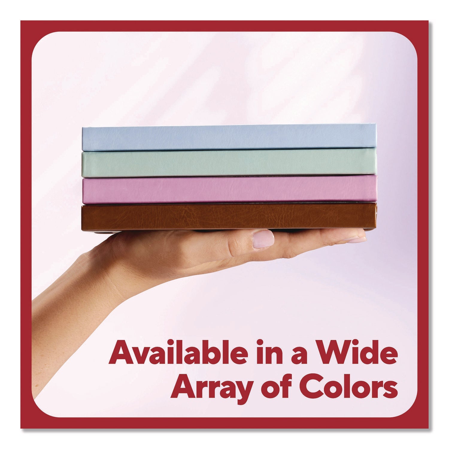 TRU RED™ Flexible-Cover Business Journal, Elastic Closure, 1-Subject, Narrow Rule, Cognac Cover, (128) 10 x 8 Sheets